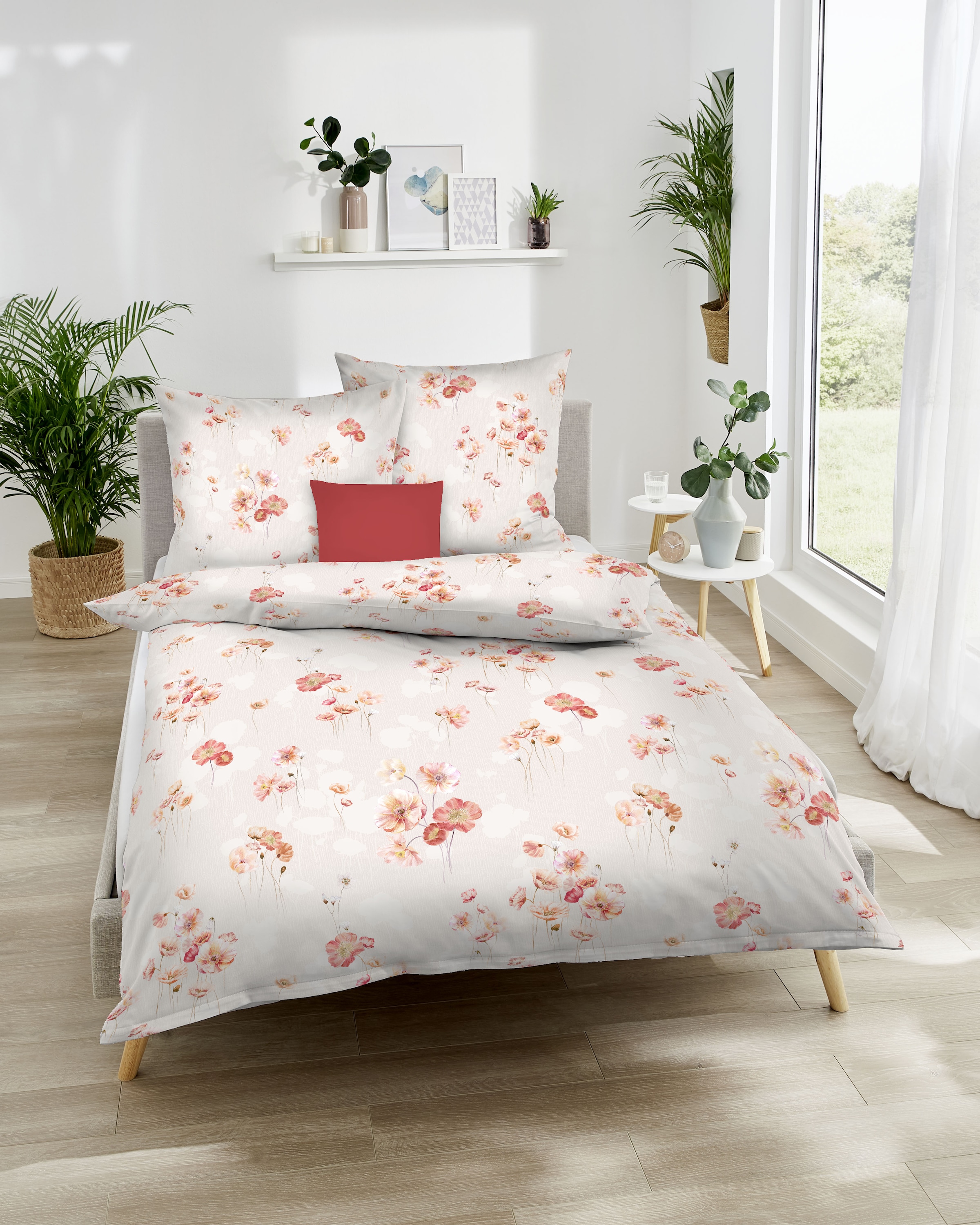 Kaeppel Bettwäsche »Delicate Poppies« 2 Stk. tlg. Mit Blumen günstig online kaufen