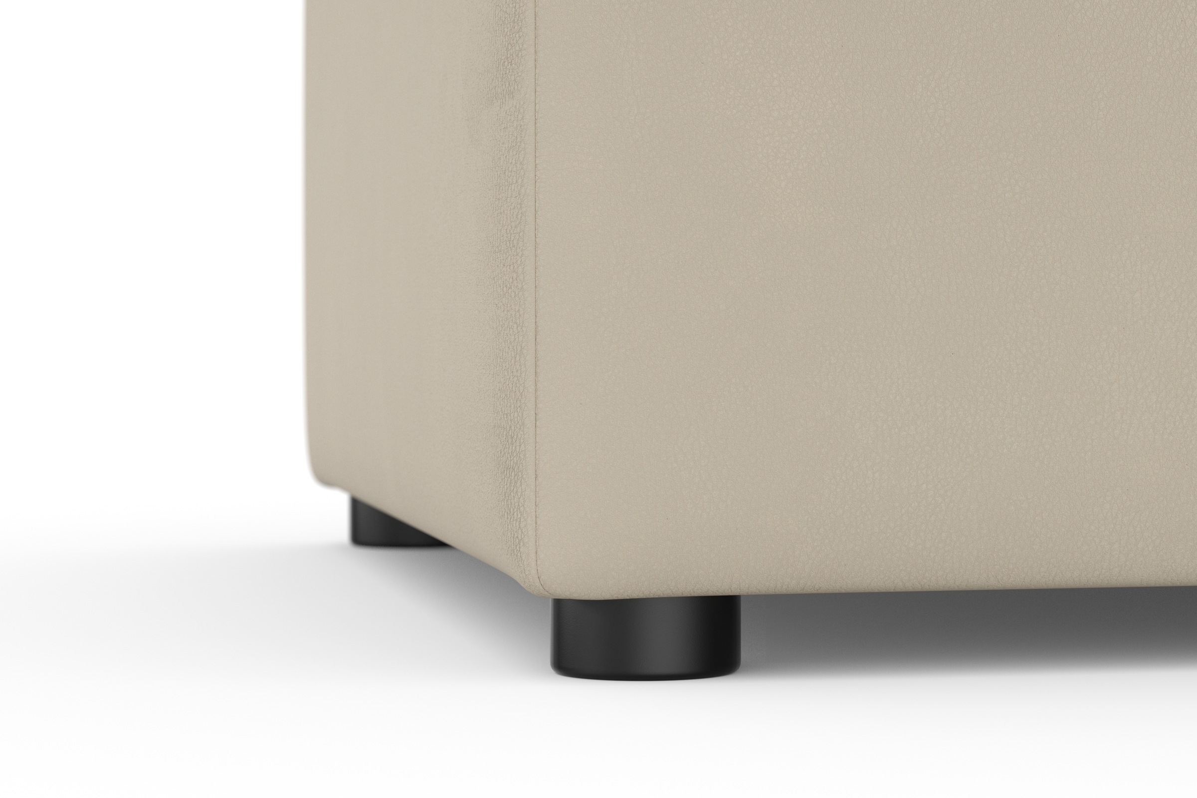 DOMO collection Hocker »Topper«, mit Wellenunterfederung, auf Kunststoffgleitern