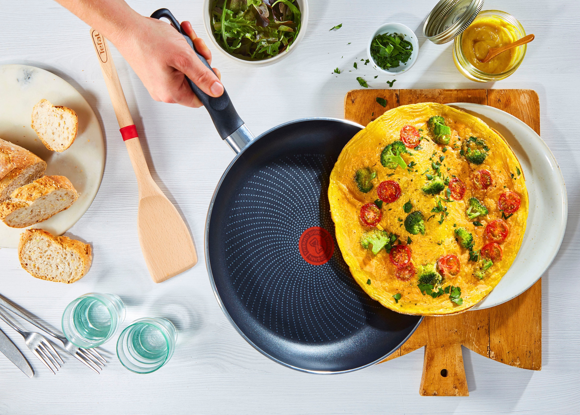 Tefal Bratpfanne »Start'Easy«, Aluminium, (1 tlg.), Thermo-Signal-Temperaturanzeiger, für alle Herdarten inkl. Induktion