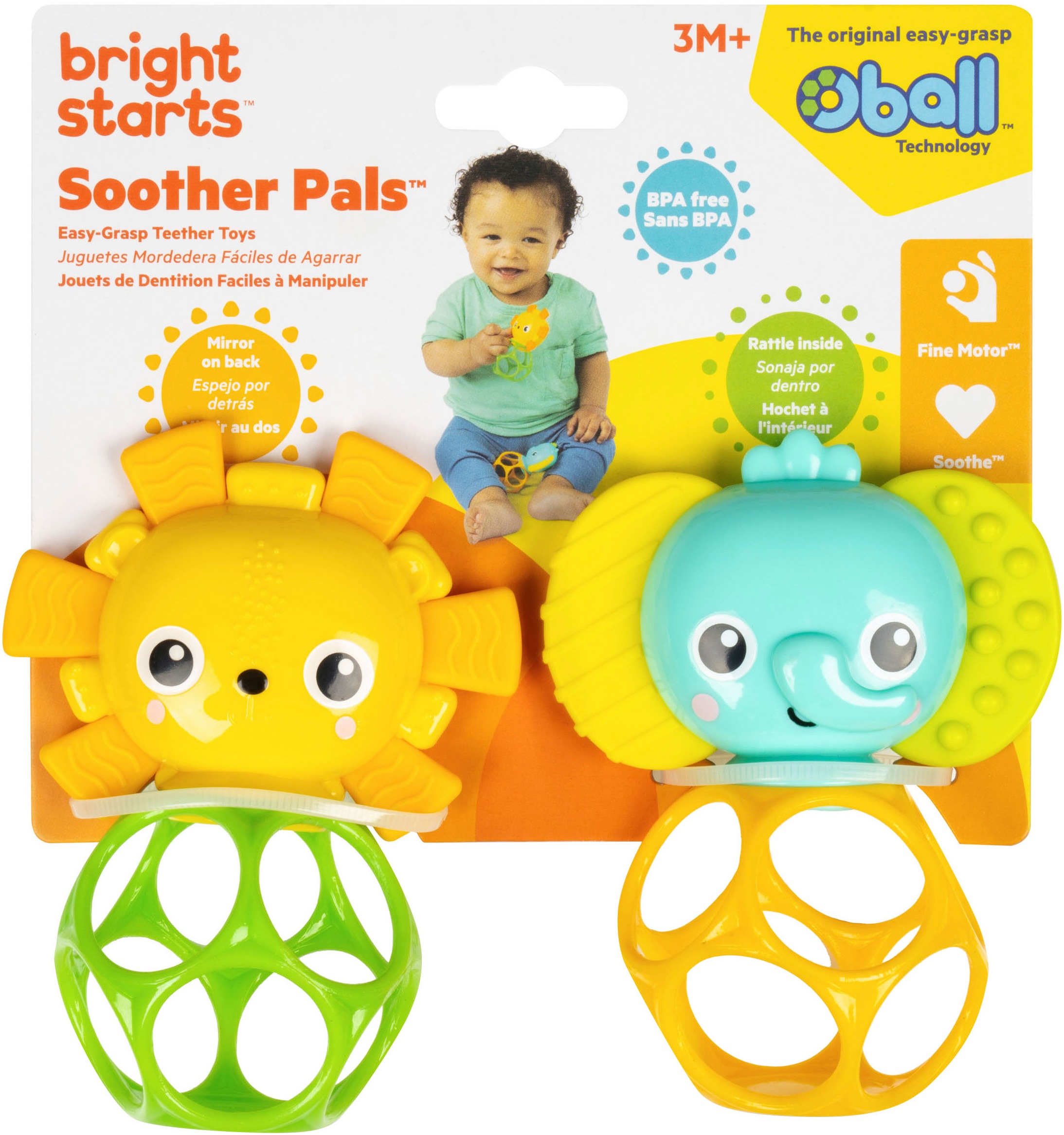 Bright Starts Greifspielzeug »Soother Pals Easy-Grasp Teether Toys«