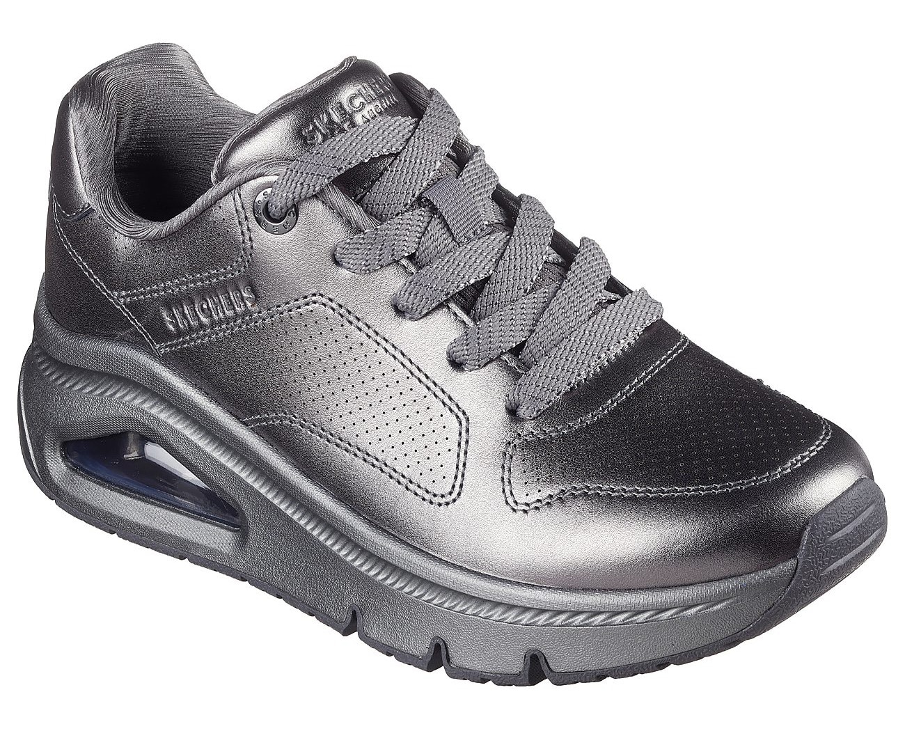 Skechers Sneaker »Uno Icon - Lustrous Air« Keilsneaker, Plateausneaker, Schnürschuh Im Metallic Look