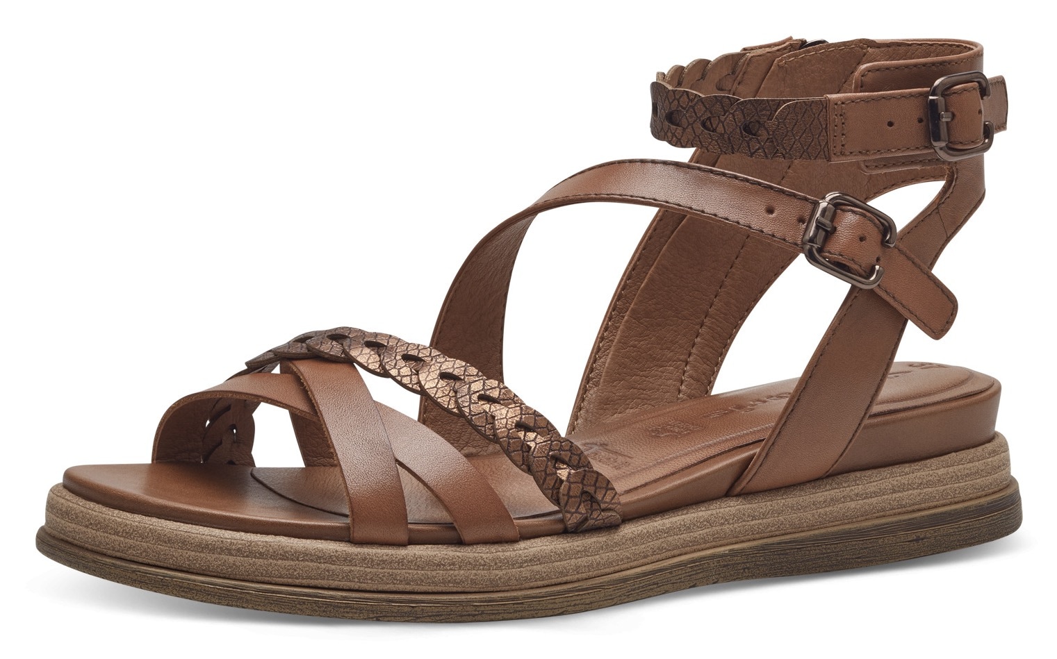 Tamaris Sandale, Sommerschuh, Sandalette, Keilabsatz, mit seitlichen Reißverschluss