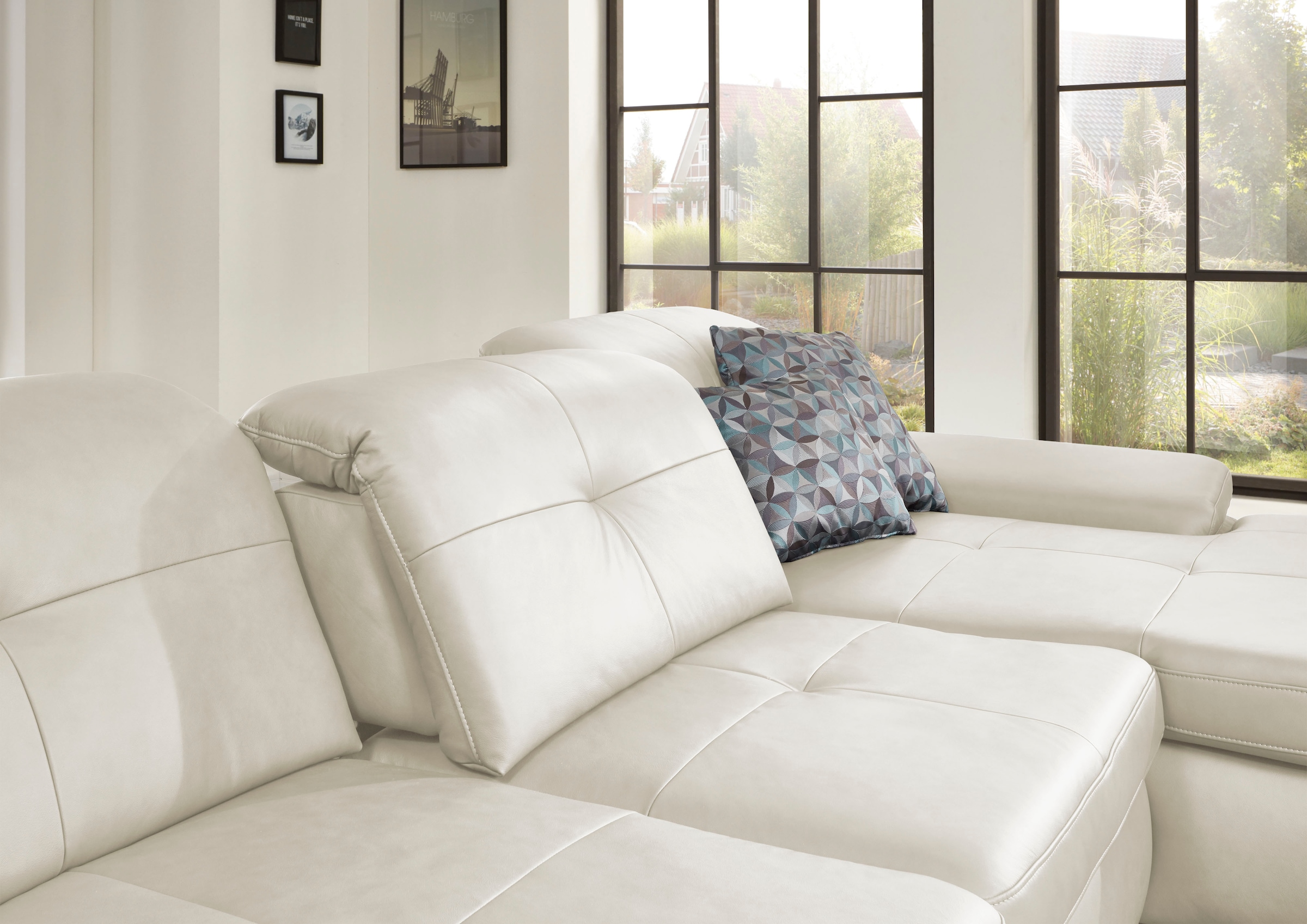 Die PlanBar Ecksofa »PN-IN16012 L-Form, Breite 309 cm« inkl. Sitztiefenverstellung, optional mit Kopfteilverstellung