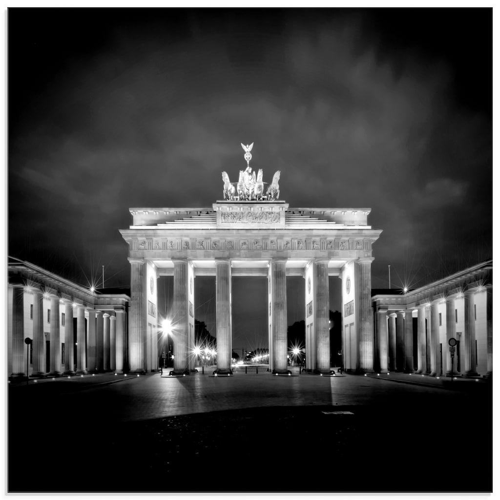 Artland Glasbild »Berlin Brandenburger Tor I«, Gebäude, (1 St.)
