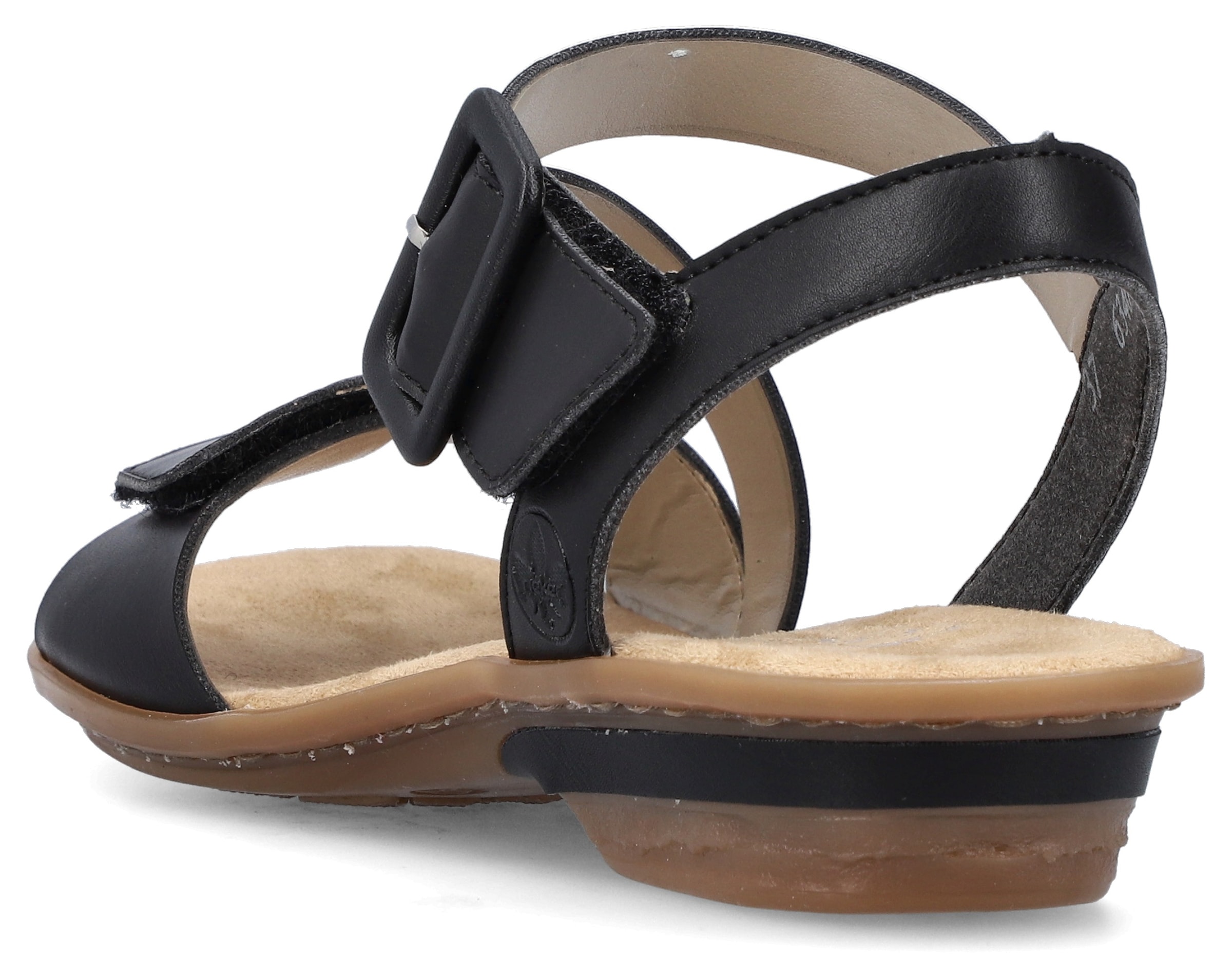 Rieker Sandalette, Sommerschuh, Sandale, Keilabsatz, mit Klett
