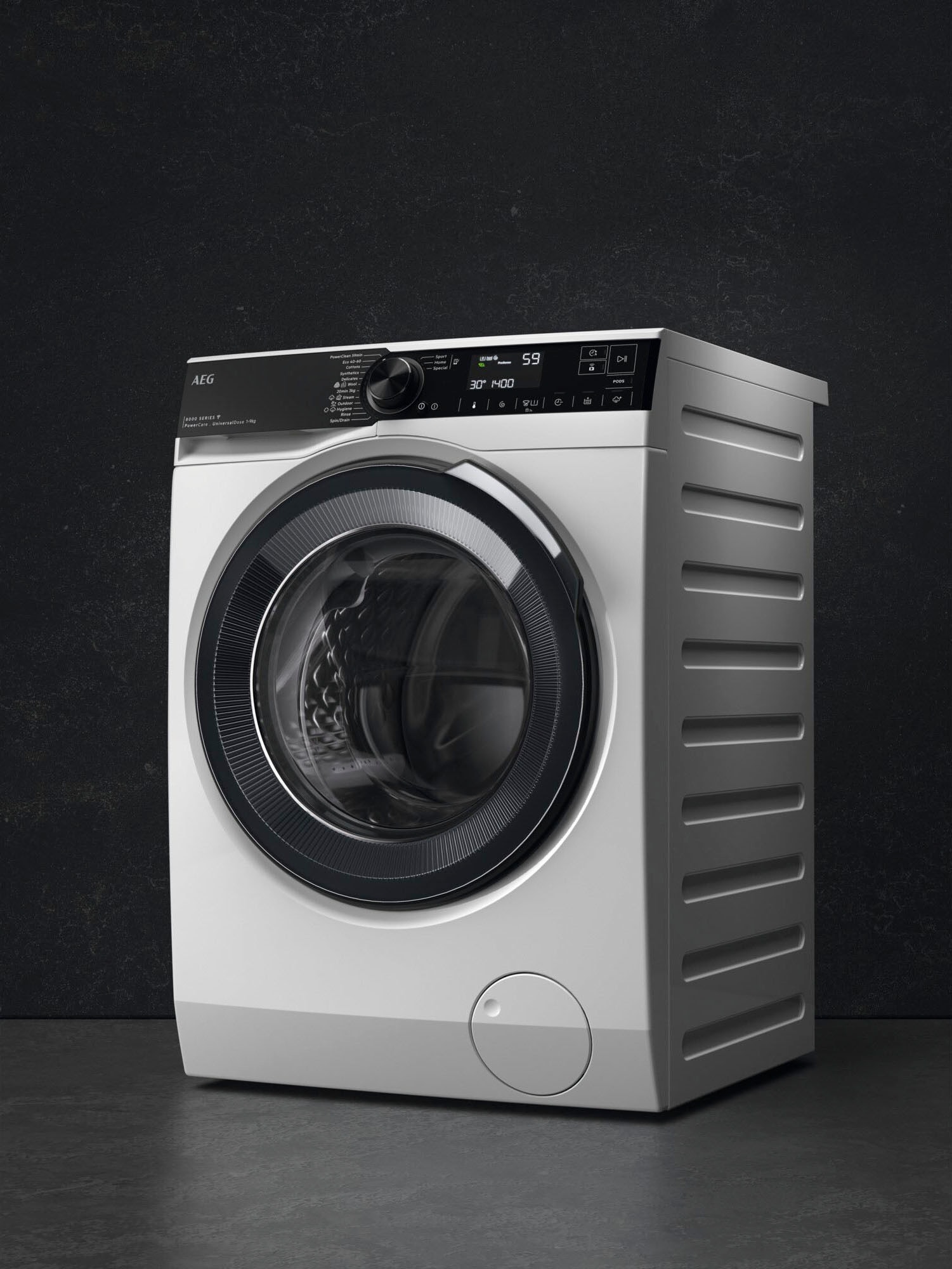 AEG Waschmaschine 8000 PowerCare »LR8E75490«, 9 kg, 1400 U/min, PowerClean - Fleckenentfernung in 59 Min. bei nur 30 °C & Wifi