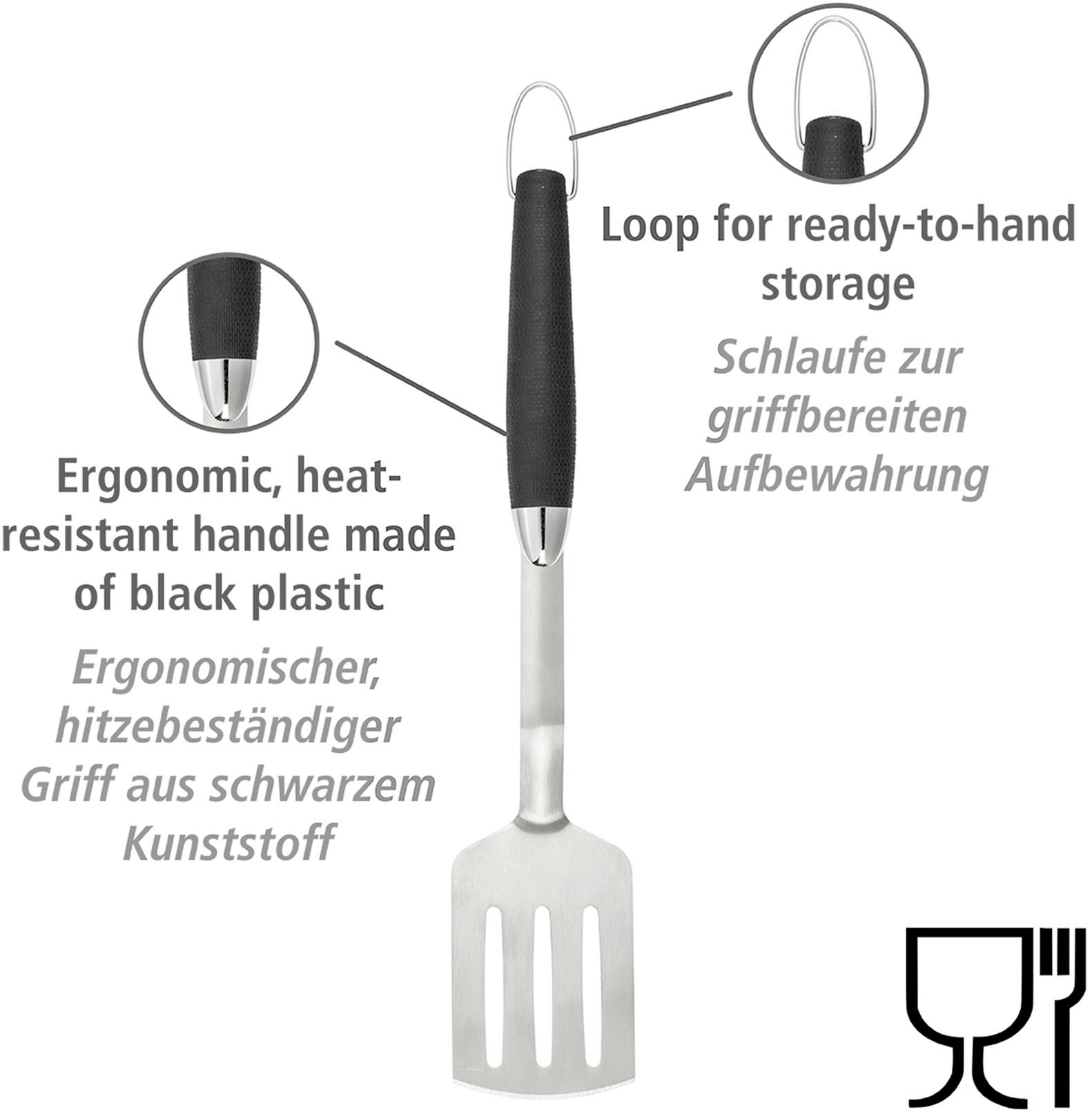 WENKO Grillbesteck-Set »BBQ«, (Set, 2 tlg.), Pfannenwender & Grillzange, hitzebeständig, rostfreier Edelstahl