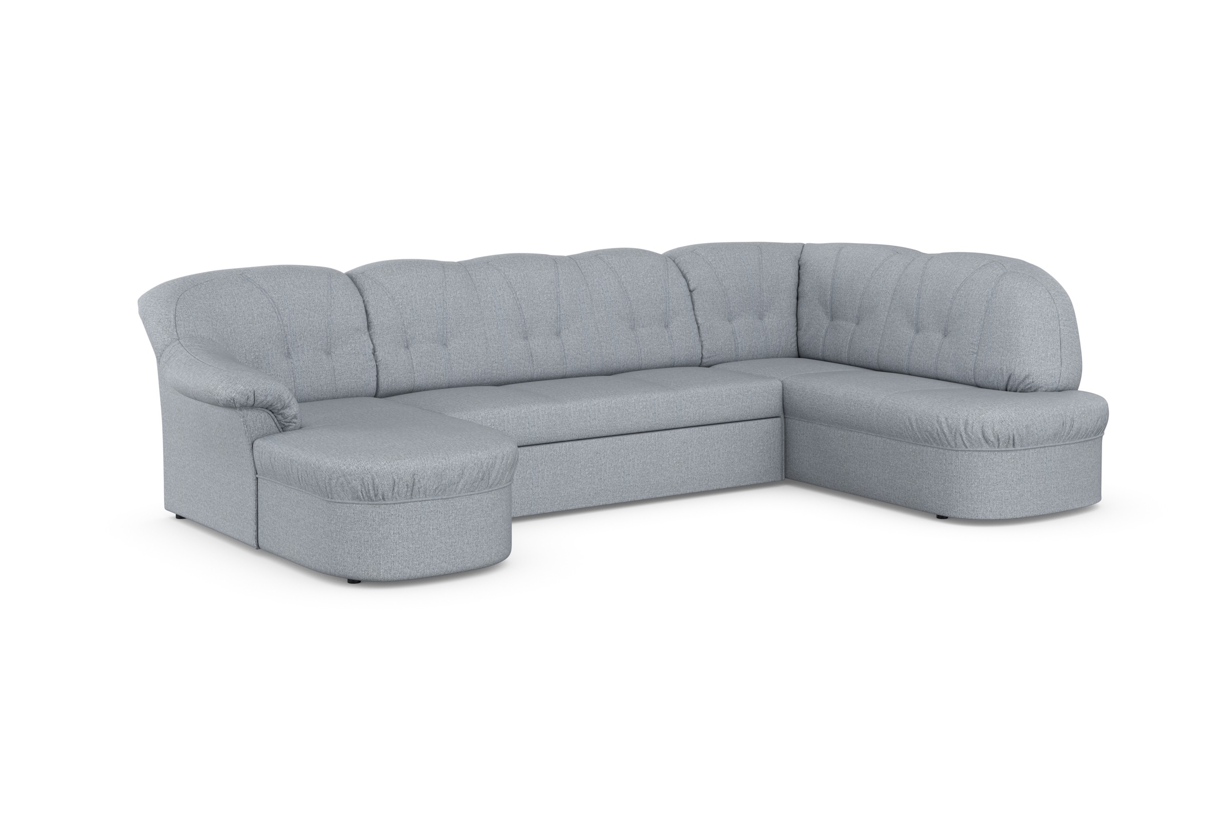 DOMO collection Wohnlandschaft »Pegnitz, zeitlos und modern, mit attraktiver Rückensteppung, U-Form«, wahlweise mit Bettfunktion