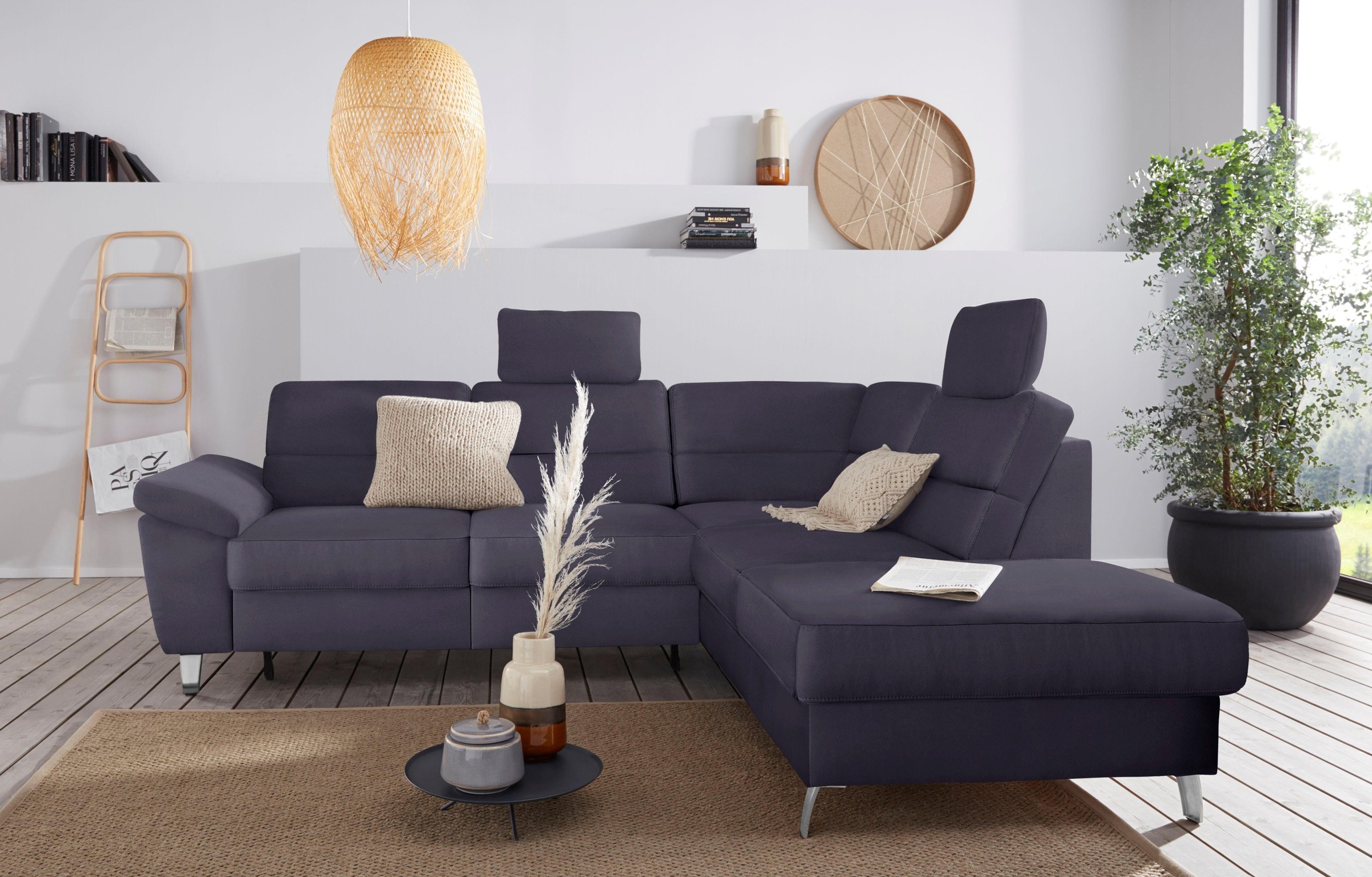 sit&more Ecksofa »Sorano L-Form«, wahlweise mit Bettfunktion und Bettkasten
