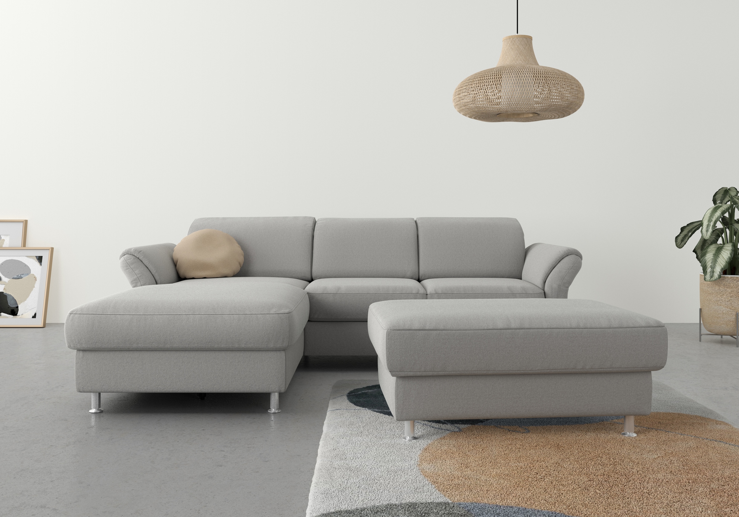 sit&more Ecksofa "Apulia L-Form" wahlweise Bettfunktion, Bettkasten und Kop günstig online kaufen