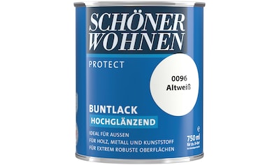 SCHÖNER WOHNEN-Kollektion Lack »Protect Buntlack«, (1), 750 ml, altweiß, hochglänzend,... kaufen