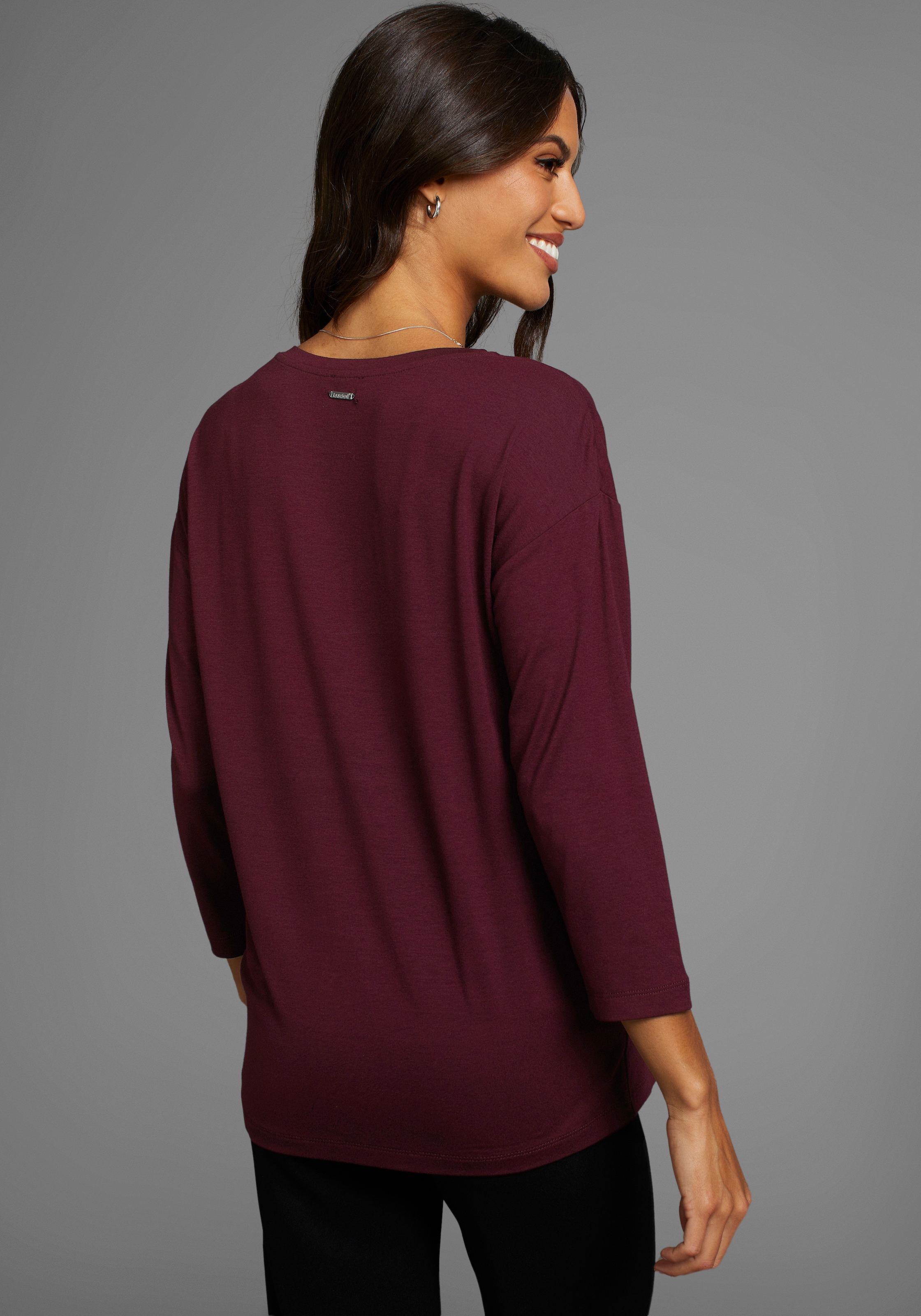 Laura Scott 3/4-Arm-Shirt mit Glitzerpint