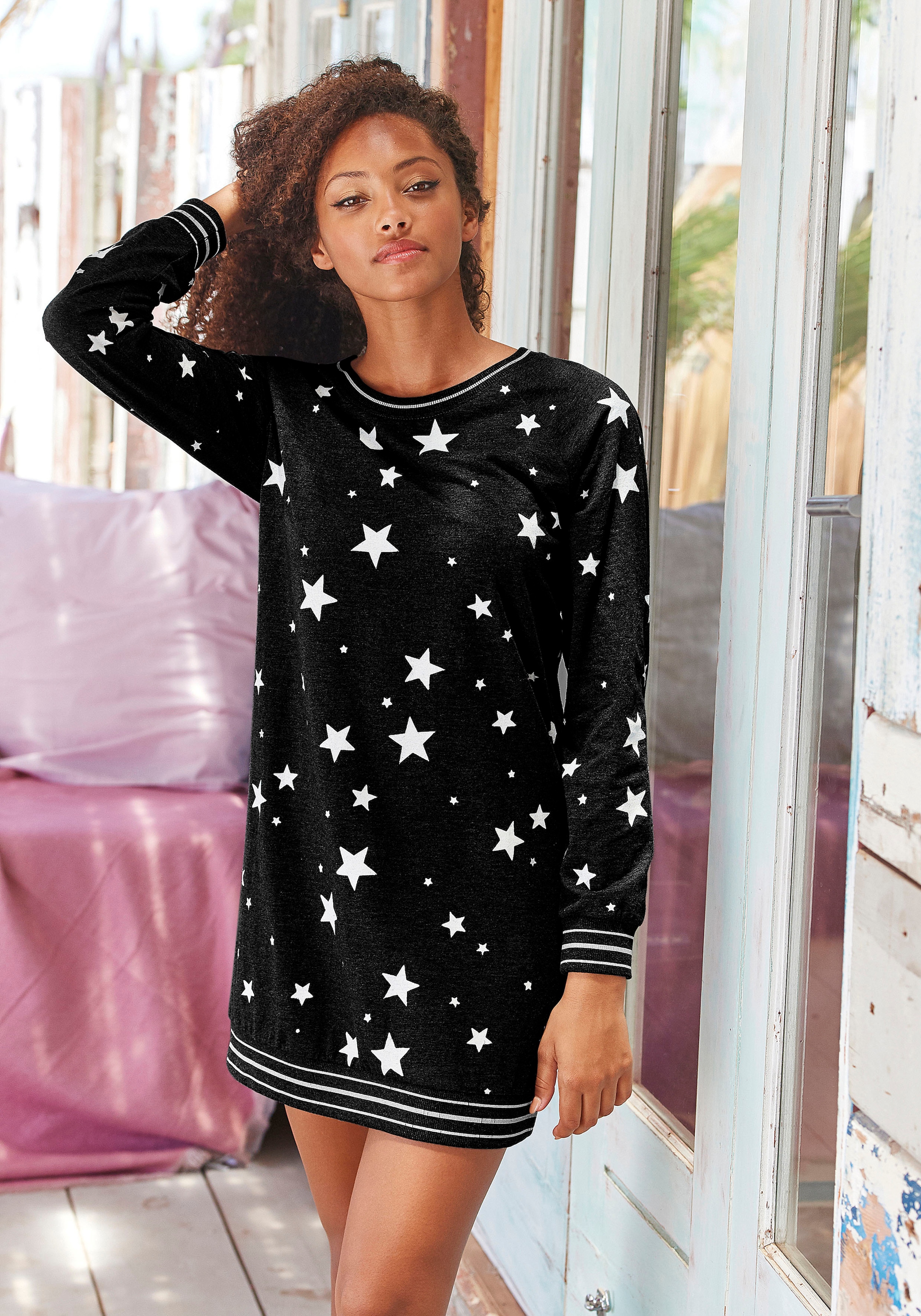 Beliebte Produkte Vivance Dreams Sleepshirt, mit günstig angesagtem kaufen Sternedruck