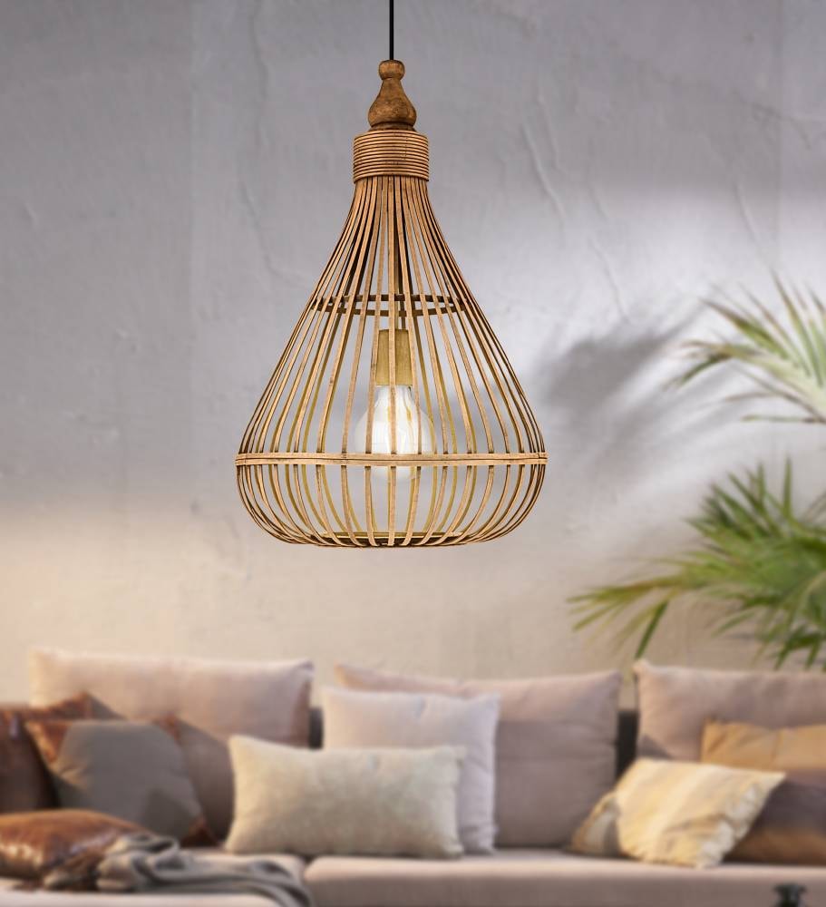 EGLO Hängeleuchte »AMSFIELD«, 1 flammig, Leuchtmittel E27 | ohne Leuchtmittel, Hängelampe Esstisch, Esszimmerlampe, Hängeleuchte, Lampe, E27, Ø 35 cm