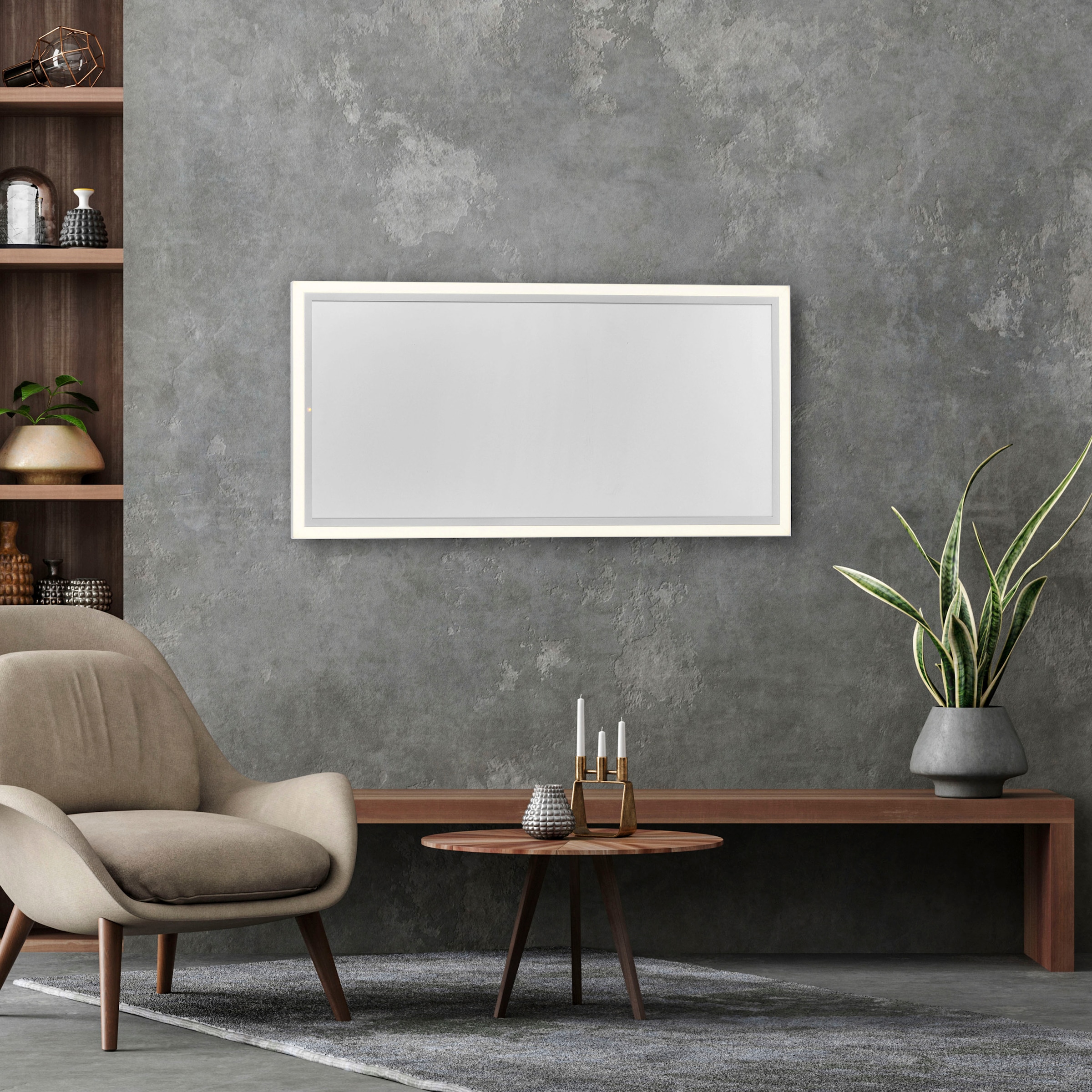 JUST LIGHT Deckenleuchte »BEROA«, 1 flammig, Leuchtmittel LED-Board | LED fest integriert, Deckenpanel mit IR-Heizung 800W, Funk Fernbed., Funkthermostat