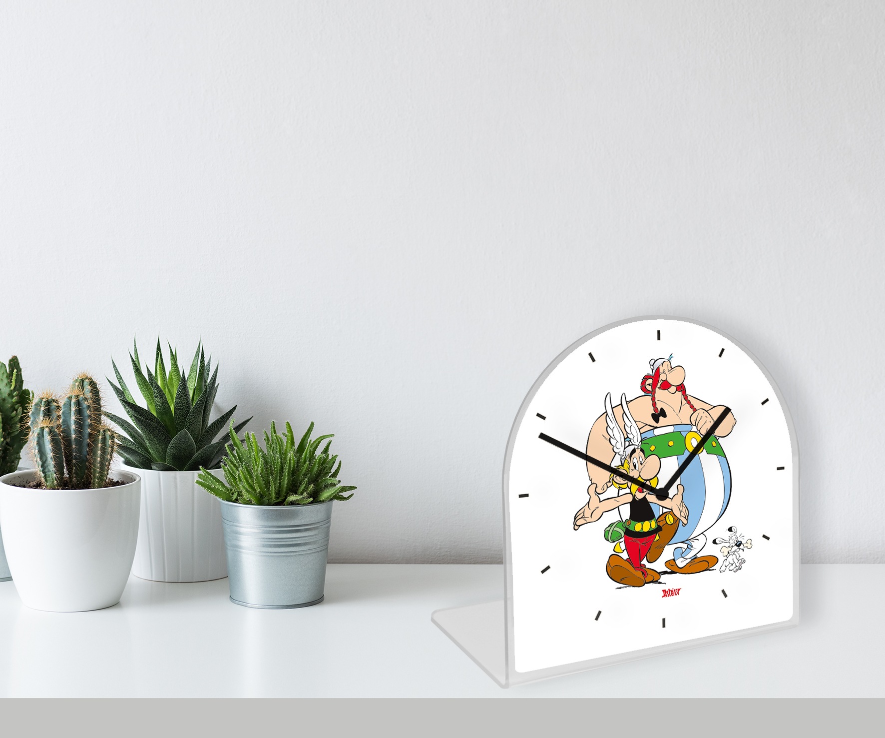 LuckyLinde Tischuhr »Asterix und Obelix mit Idefix« Tischuhr aus Acrylglas, günstig online kaufen