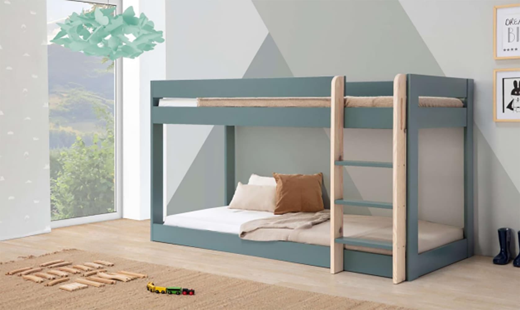 Begabino Bettgestell »Lauri Bett, Etagenbett, Hochbett«, 2 Liegeflächen, mit Leiteraufstieg zum oberen Bett
