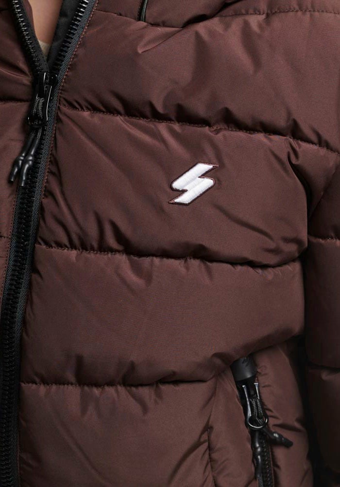 Superdry Steppjacke »HOODED SPIRIT SPORTS PUFFER«, mit Kapuze, aus wasserabweisendem Material