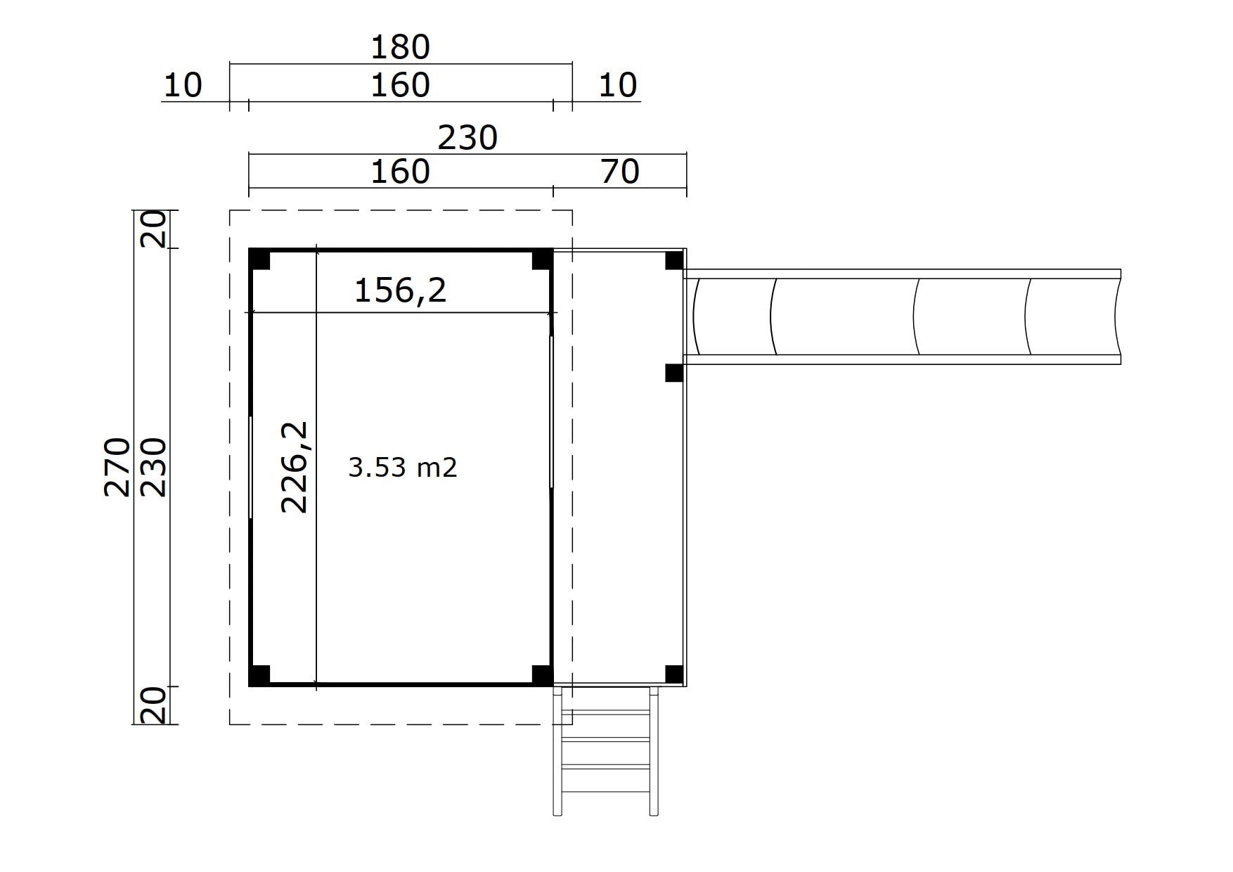 Nordic Holz Spielhaus »TIVOLI 1«, BxTxH: 230x270x194 cm