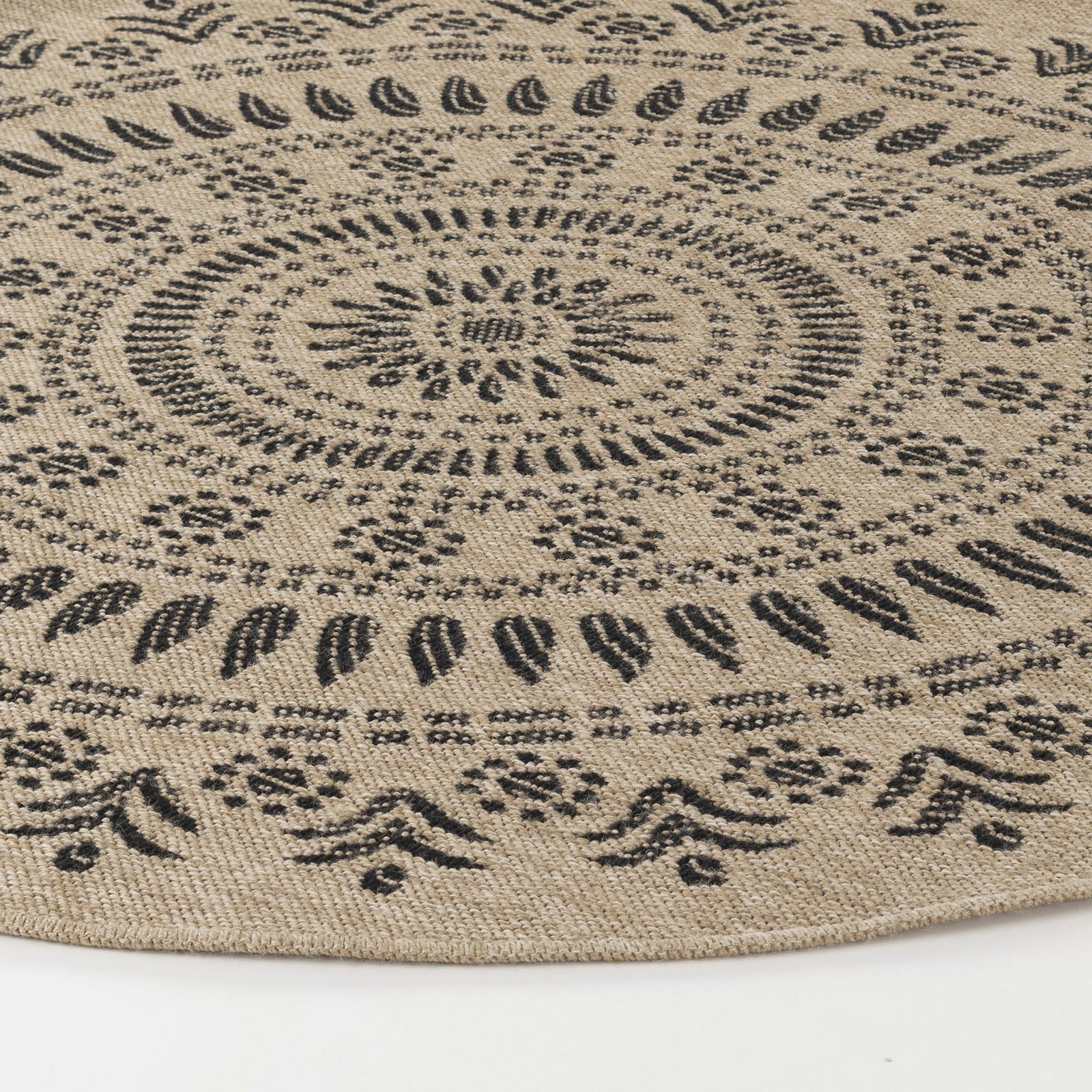 Livabliss Teppich »ILA«, rund, 8 mm Höhe, Teppich In- /Outdoor Boho Jute-Optik, Balkon, Terrasse, Garten, Rund