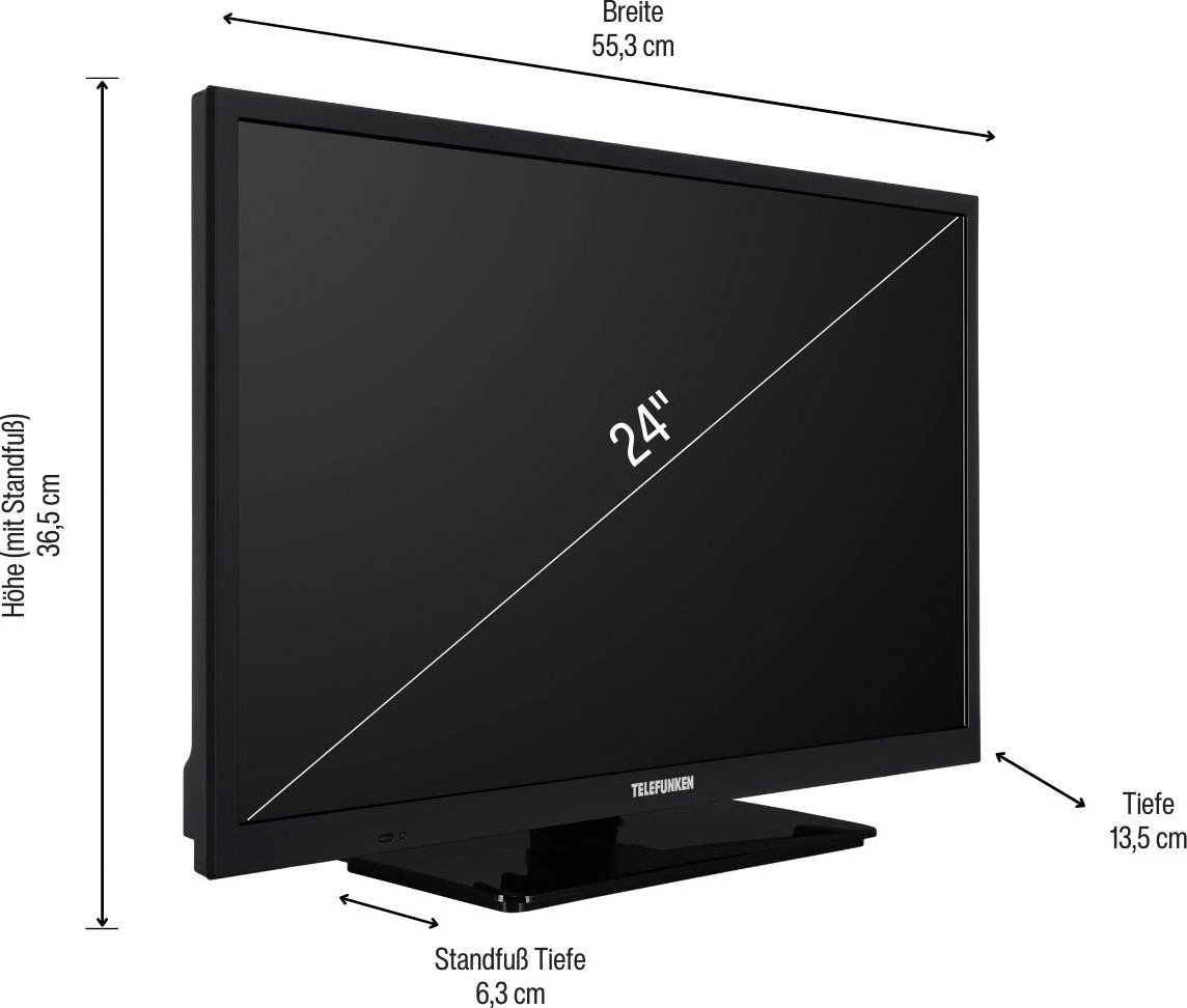 Telefunken LED-Fernseher kaufen Zoll, auf Rechnung 60 HD-ready, »L24H550M4DI«, cm/24 integrierter DVD-Player