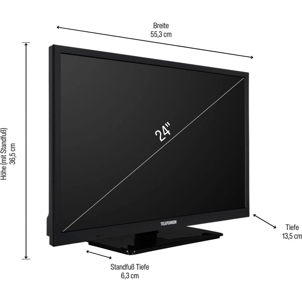 Telefunken LED-Fernseher »L24H550M4DI«, 60 cm/24 Zoll, HD-ready, integrierter DVD-Player