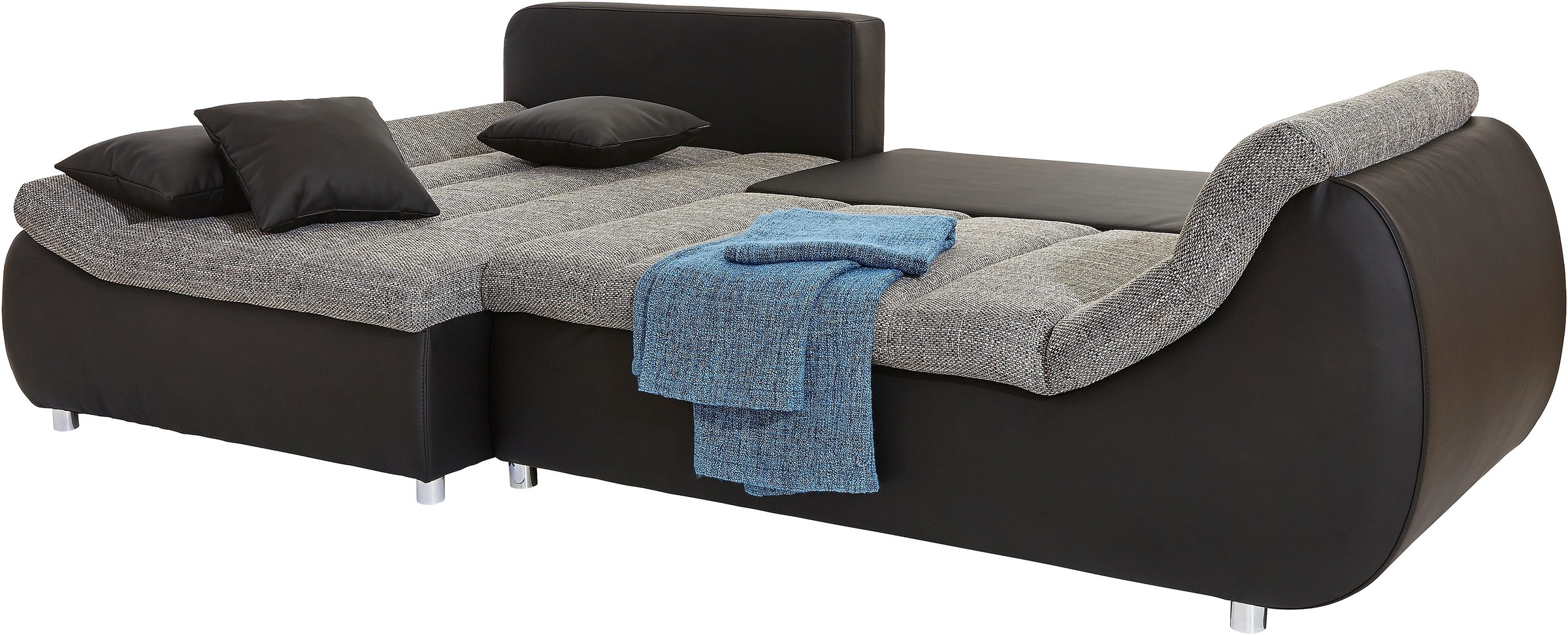 INOSIGN Ecksofa »Imola elegant und bequem, aktuelle Steppung im Sitz, L-Form«, wahlweise mit Bettfunktion