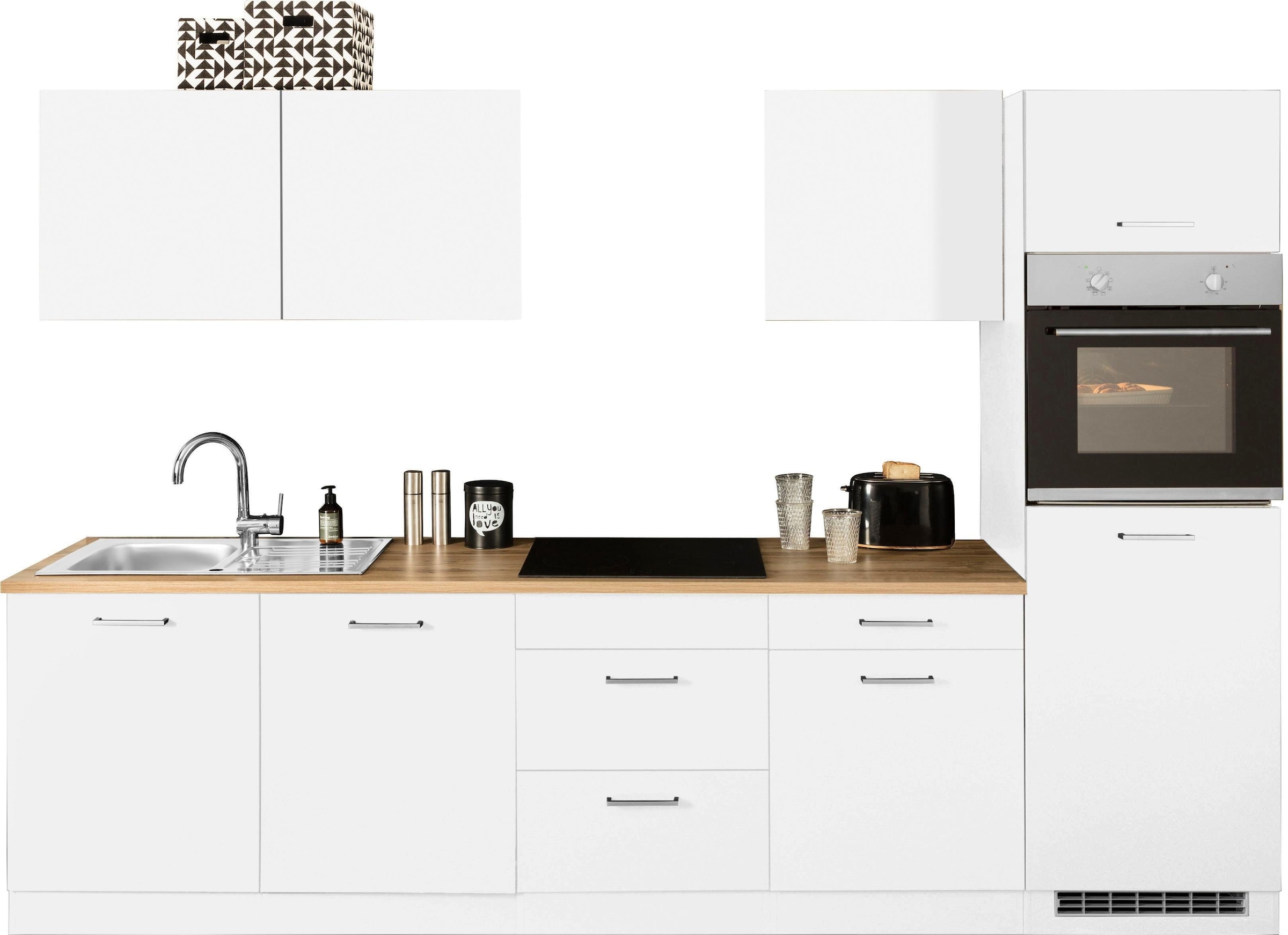 KOCHSTATION Küchenzeile »KS-Kehl« ohne E-Geräte, Breite 300 cm, für Kühlsch günstig online kaufen