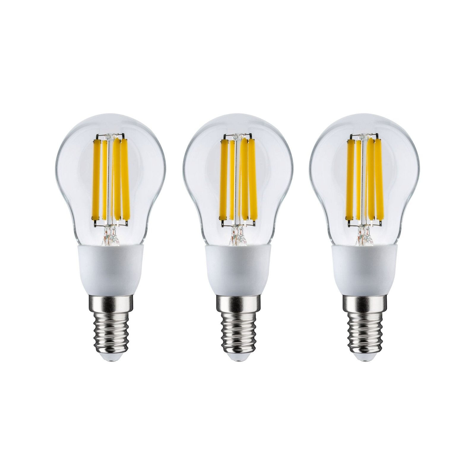 Paulmann LED-Leuchtmittel »Eco-Line 3er Pack Tropfen 525lm 2,5W 3000K klar 230V«, Warmweiß