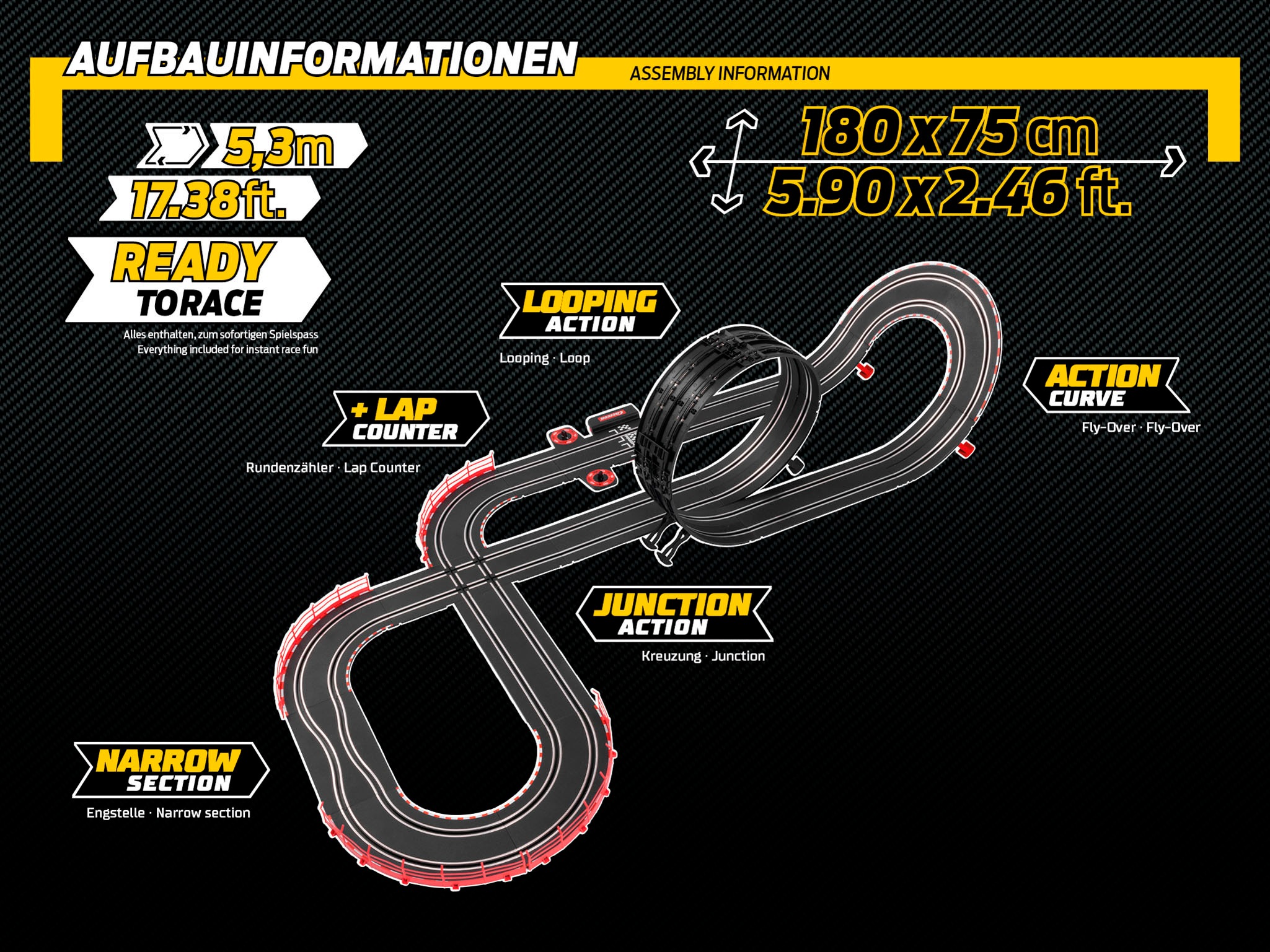 Carrera® Autorennbahn »Carrera GO!!!, Chase n Race«, mit Lichteffekten