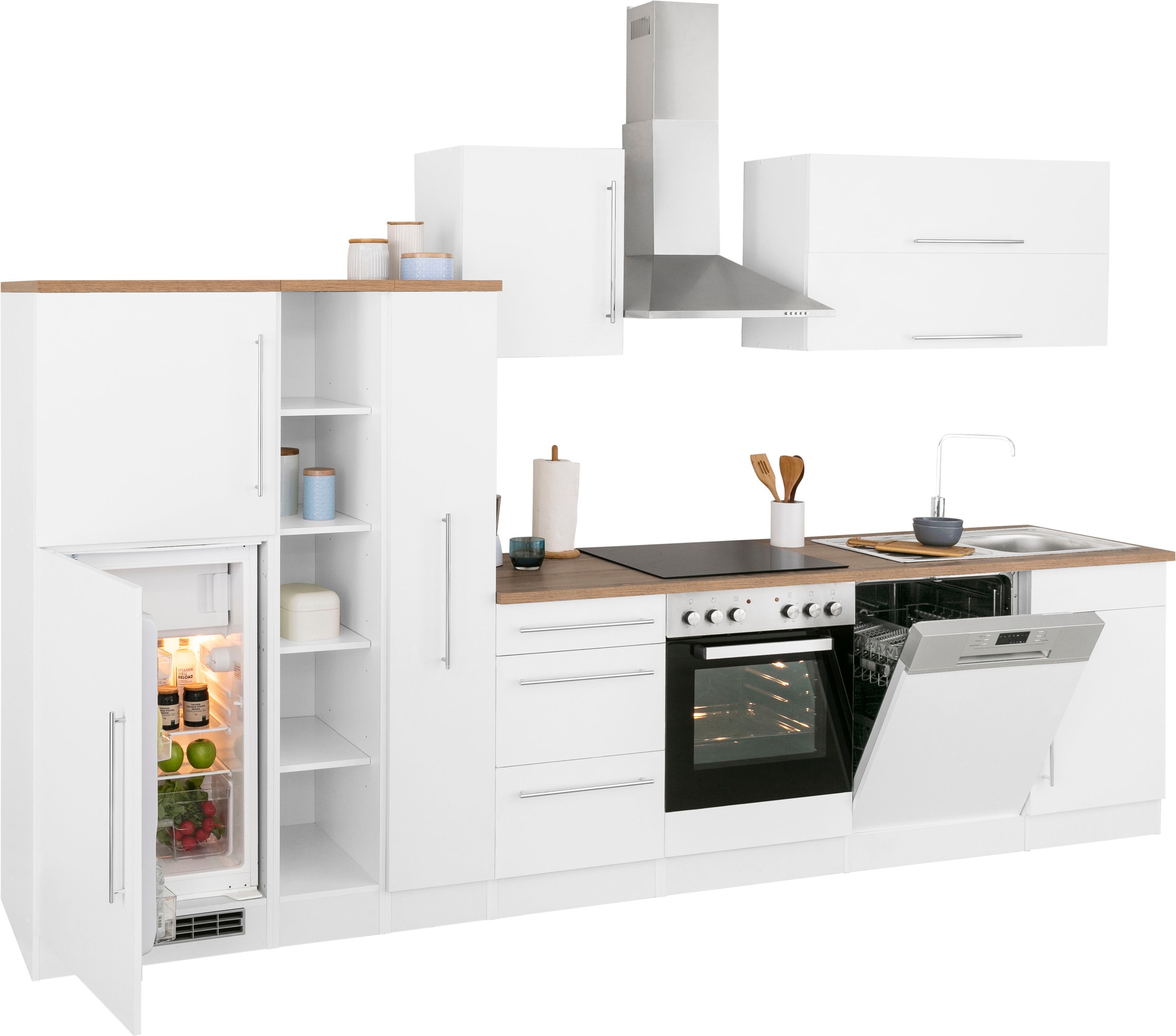 Breite Küchenzeile E-Geräten, 340 HELD Raten kaufen auf »Samos«, cm MÖBEL mit
