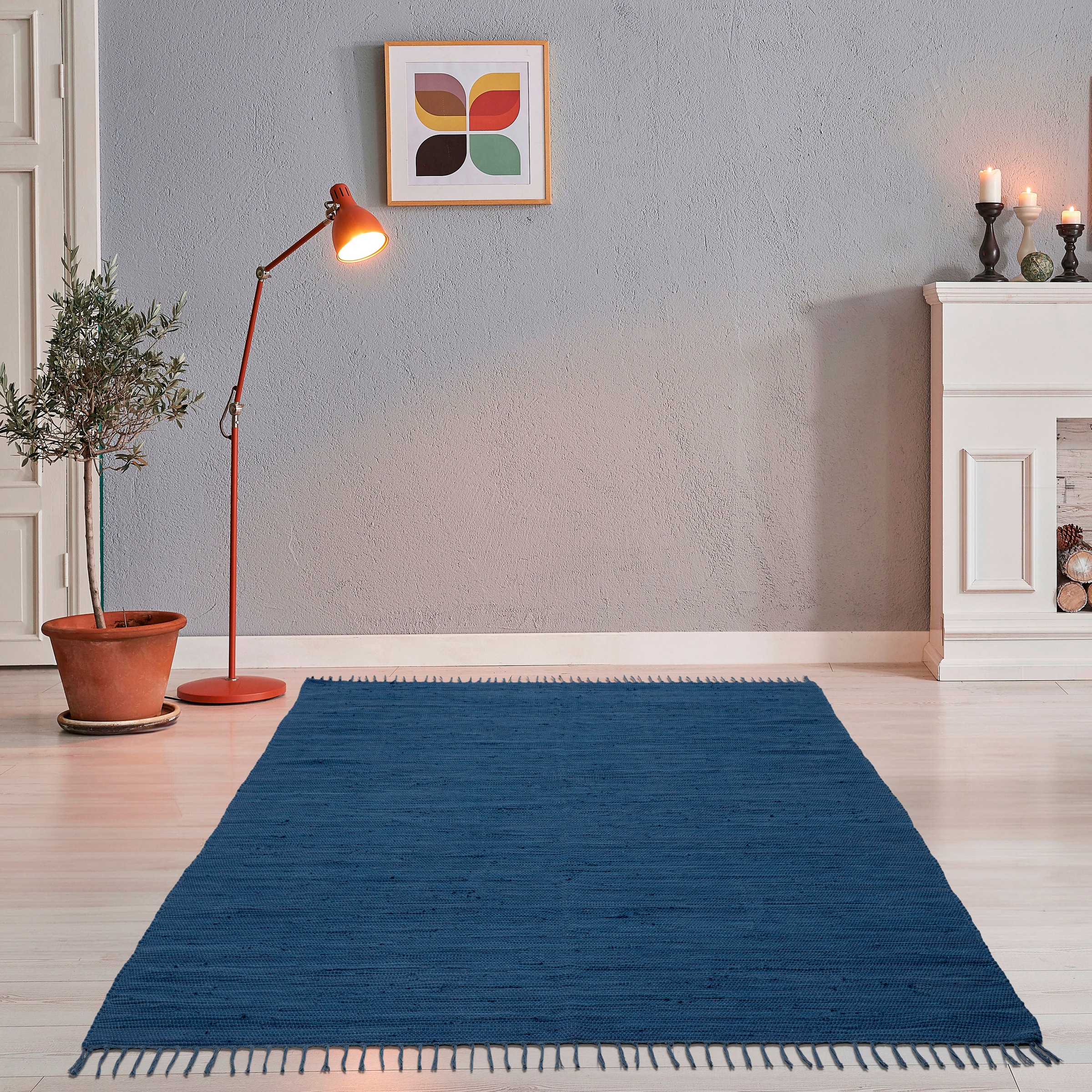 THEKO Teppich »Happy Cotton Fleckerl, handgewebt«, rechteckig, 5 mm Höhe, F günstig online kaufen