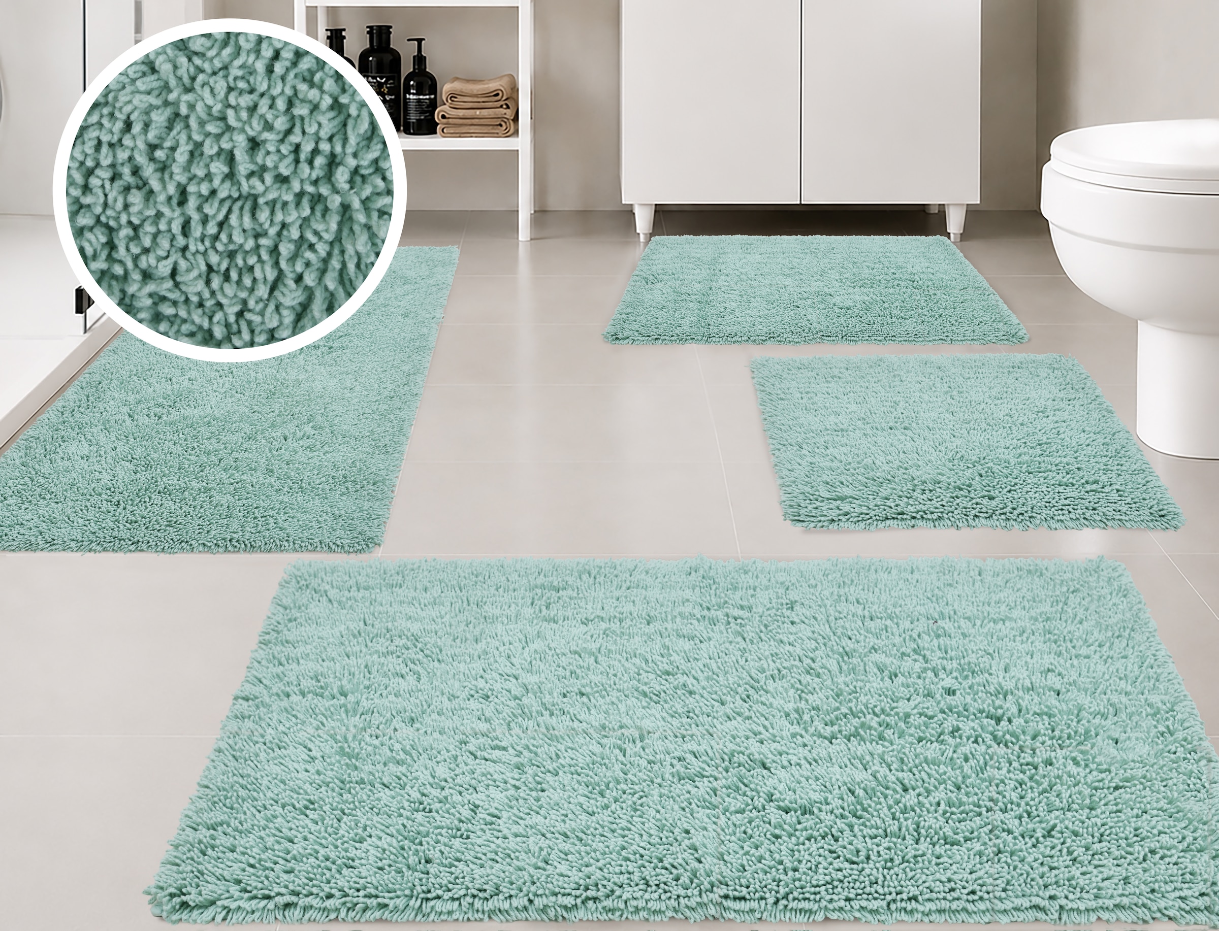 OTTO home Badematte »Xennia, Badvorleger, Badezimmer Teppich, Duschvorleger« Höhe 28 mm rutschhemmend beschichtet schnell trocknend Badteppich, Uni Farben, vielseitig kombinierbar