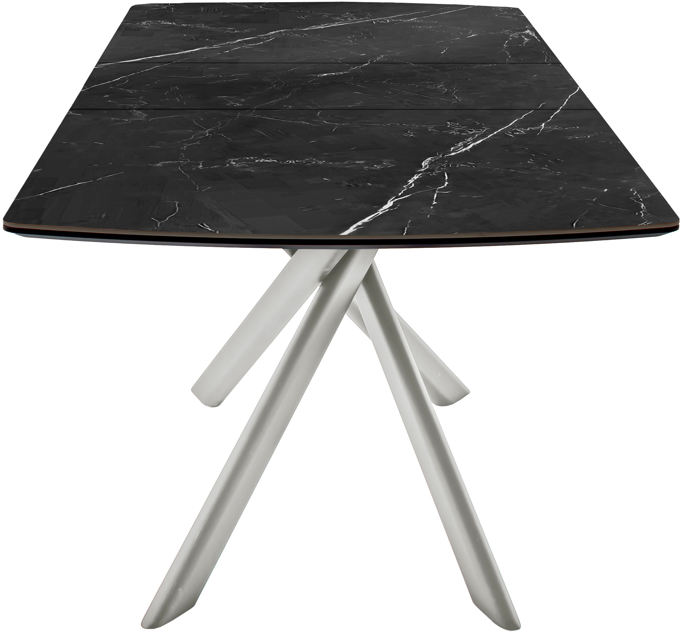 MCA furniture Esstisch »VANINO Auszugtisch 180-230 cm marmoriert«, (1 St.), Keramik,Edelstahl,Synchronauszug,ausziehbar,8-10 Personen