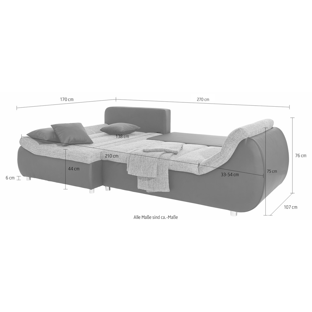 INOSIGN Ecksofa »Imola«