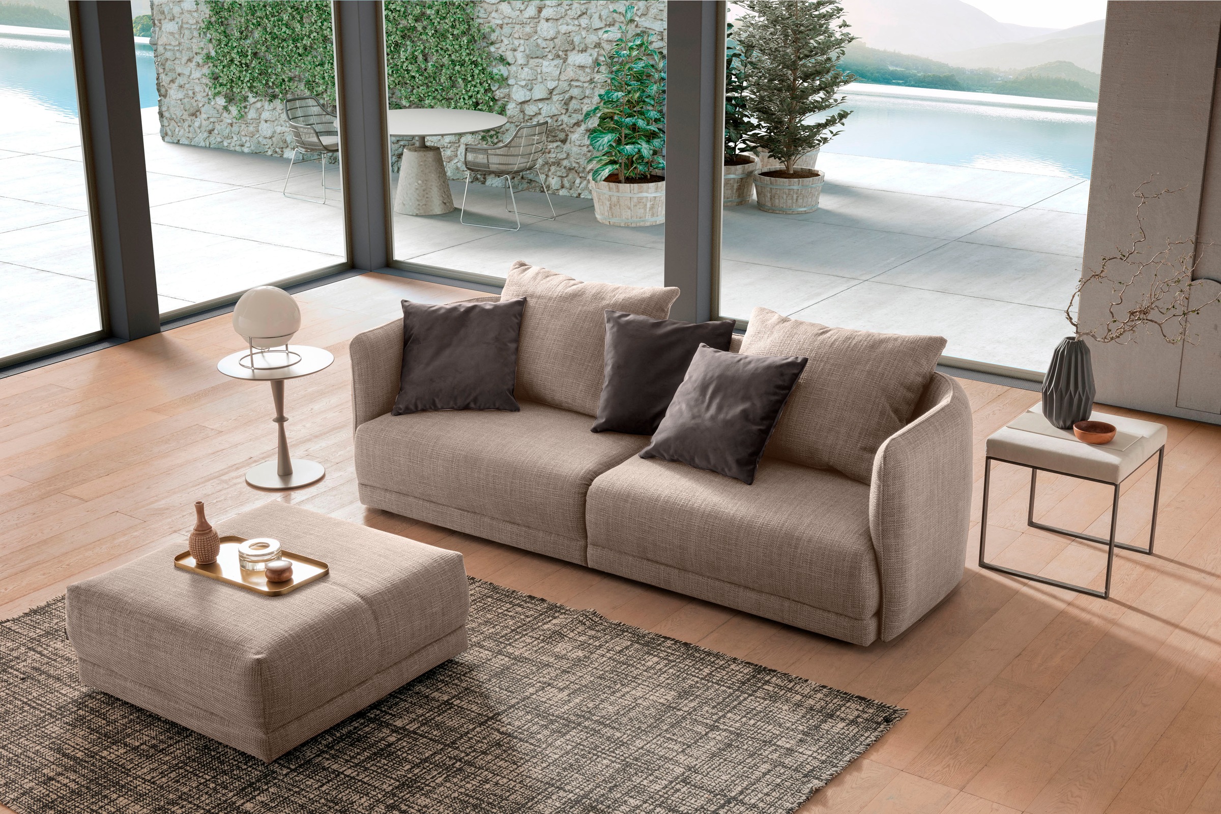 designwerk Hocker "New York, anmutender Designhocker" in hochwertiger Verar günstig online kaufen