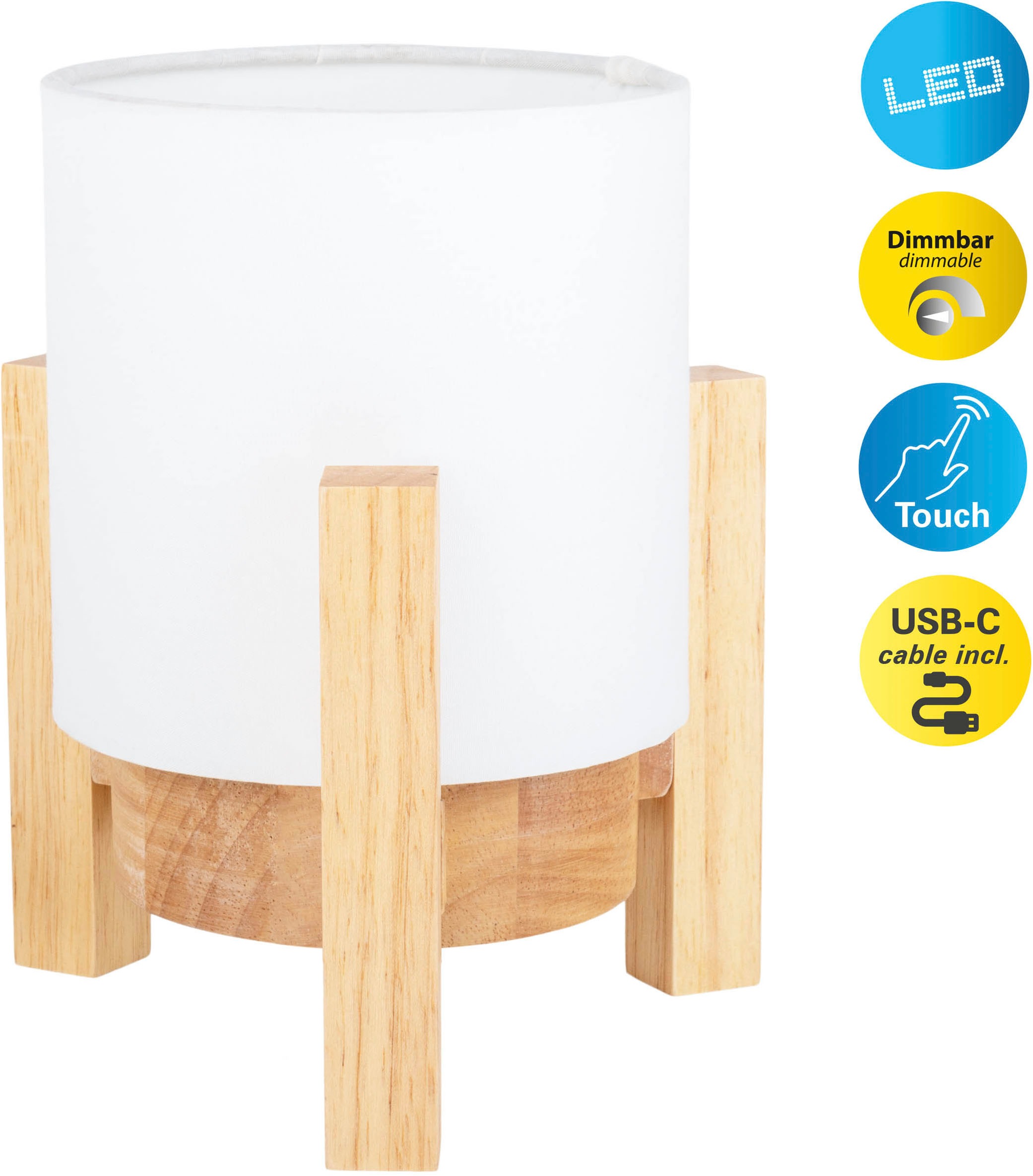näve LED Tischleuchte »Matida«, 1 flammig, Leuchtmittel LED-Modul   LED wec günstig online kaufen