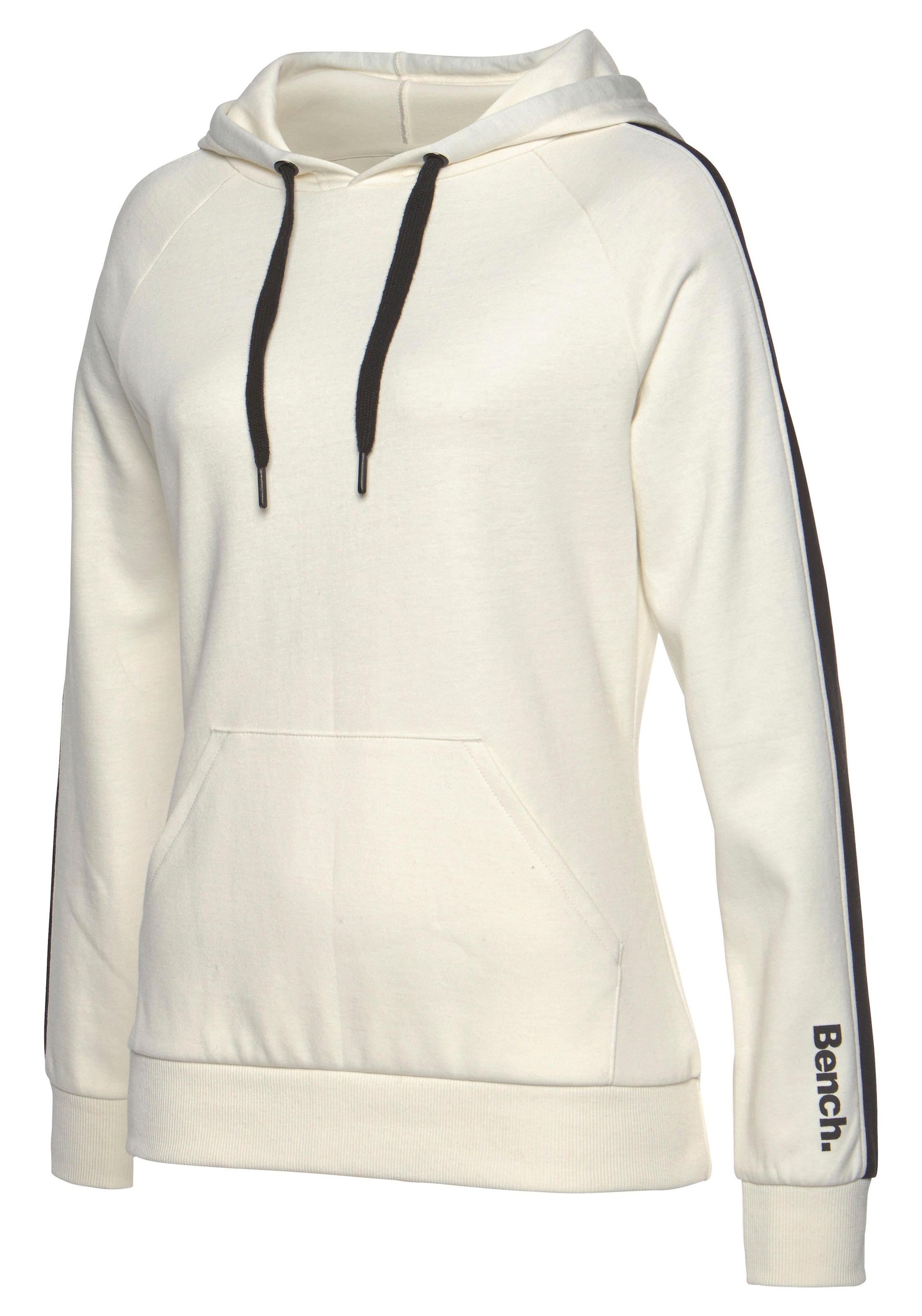Bench. Loungewear Kapuzensweatshirt, mit Seitenstreifen und Kängurutasche, Loungewear