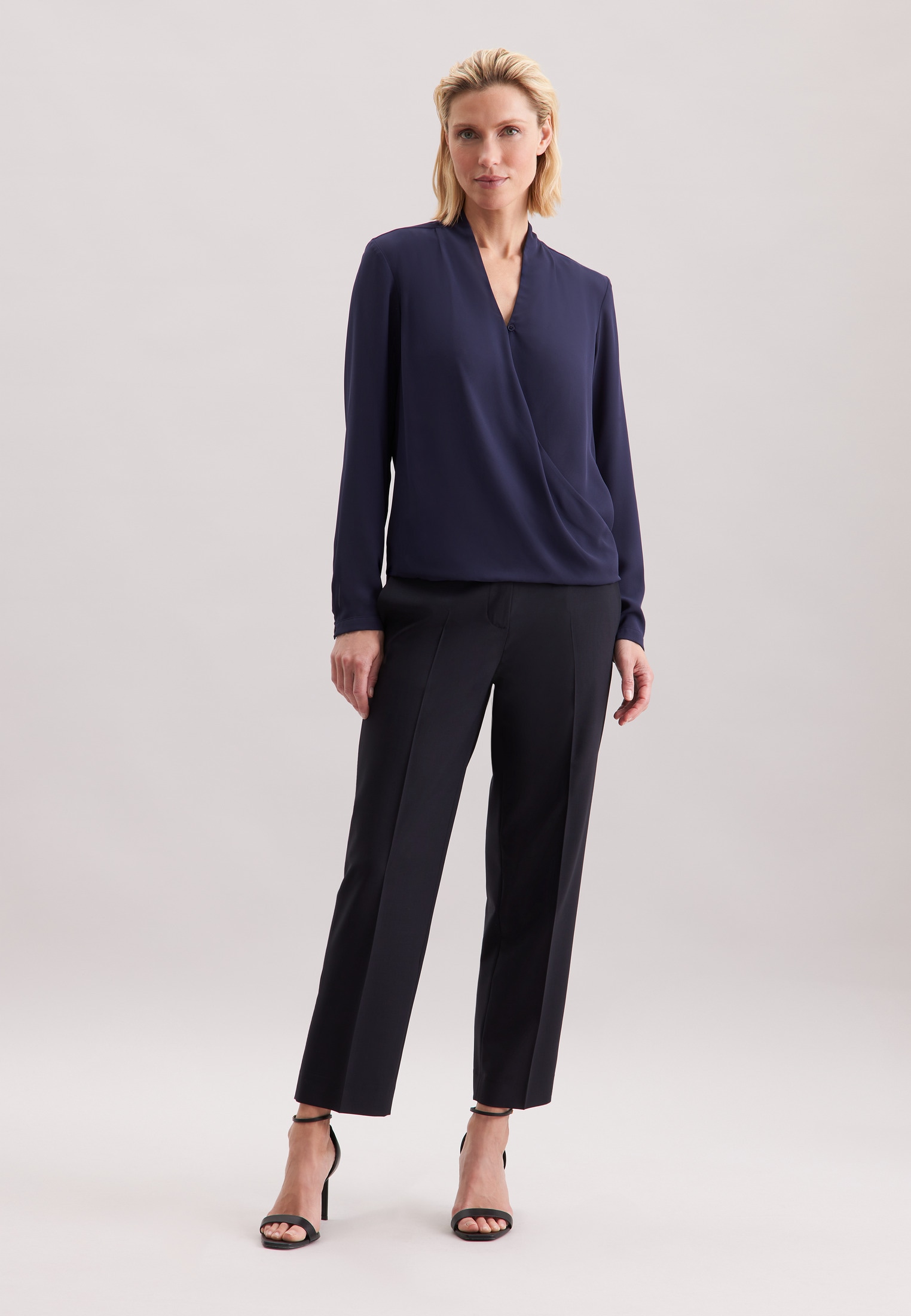 seidensticker Wickelbluse »Schwarze Rose« 1/1 V-Neck Uni