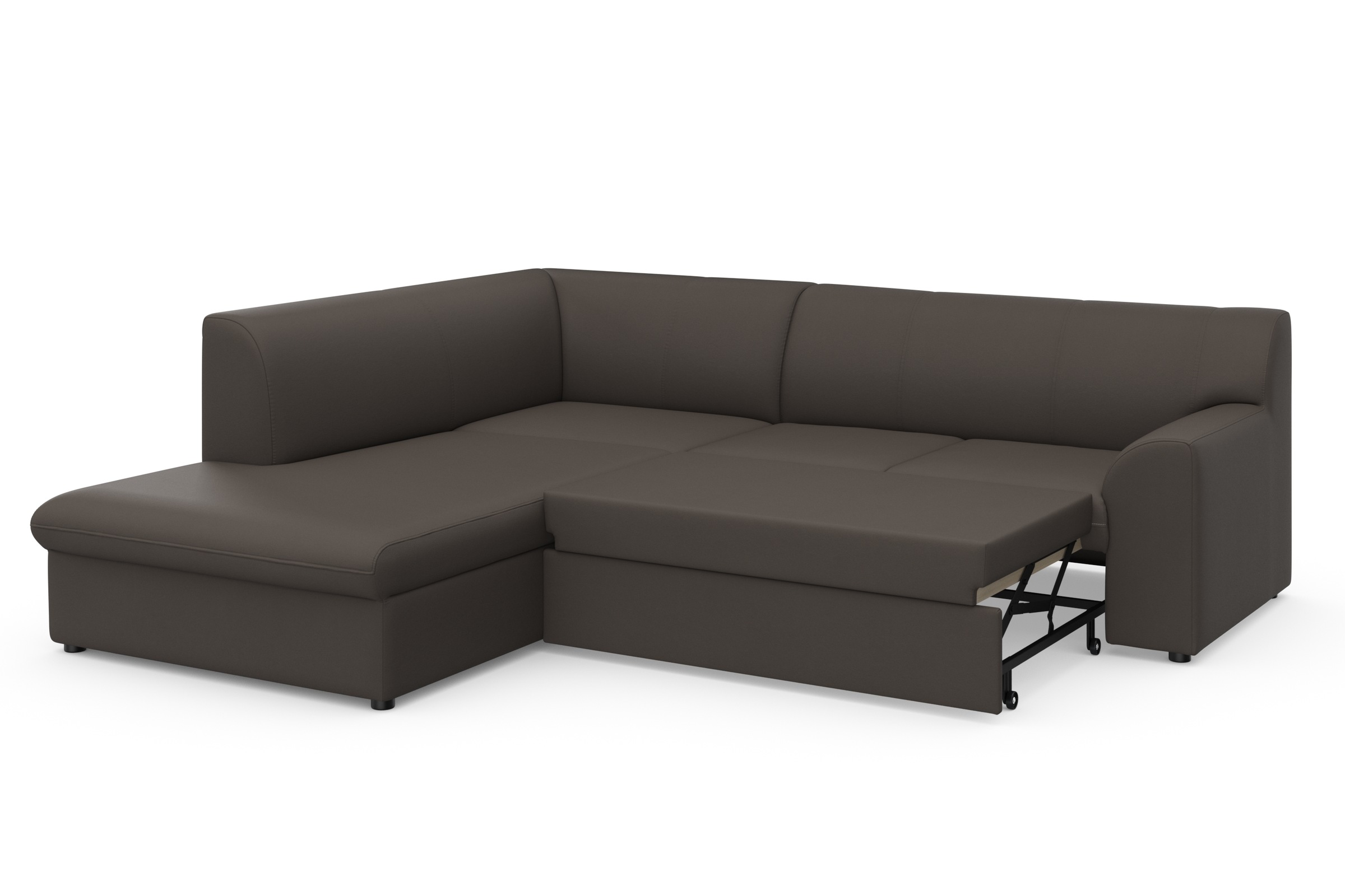 DOMO collection Ecksofa »Topper zeitlos elegant, kompakte Stellmaße, OTTOs Choice, L-Form«, mit Ottomane, wahlweise mit Schlaffunktion