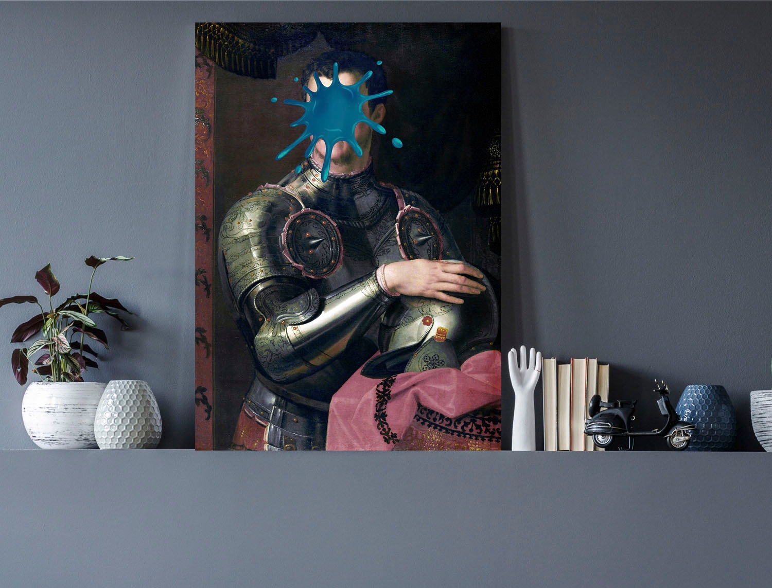 queence Acrylglasbild »Ritter mit Farbklecks« Bilder von Männern   Formen günstig online kaufen