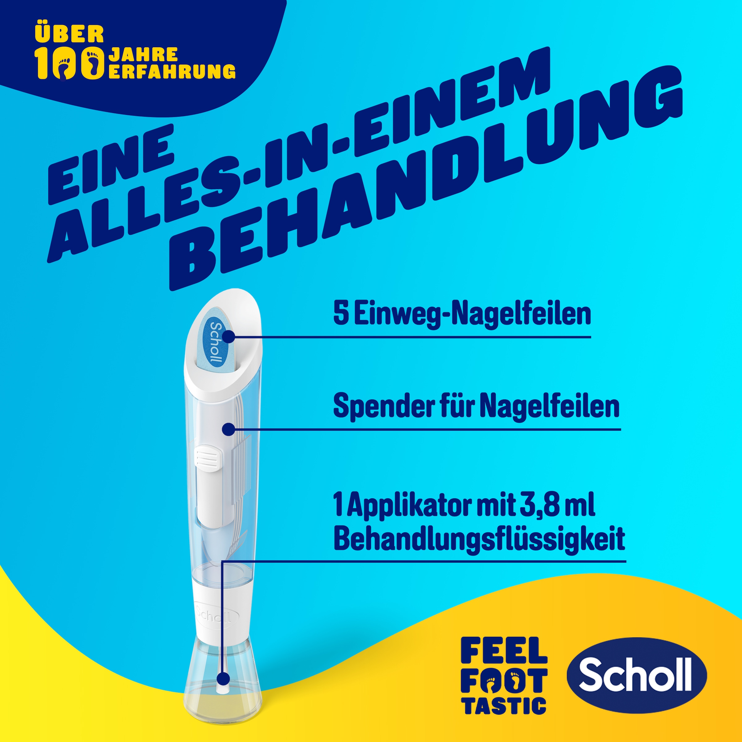 Scholl Nagelpflegestift »2-in-1 Stift effektiven Behandlung von Nagelpilz und Pilzinfektionen«, (Packung), Wirksamkeit klinisch bestätigt