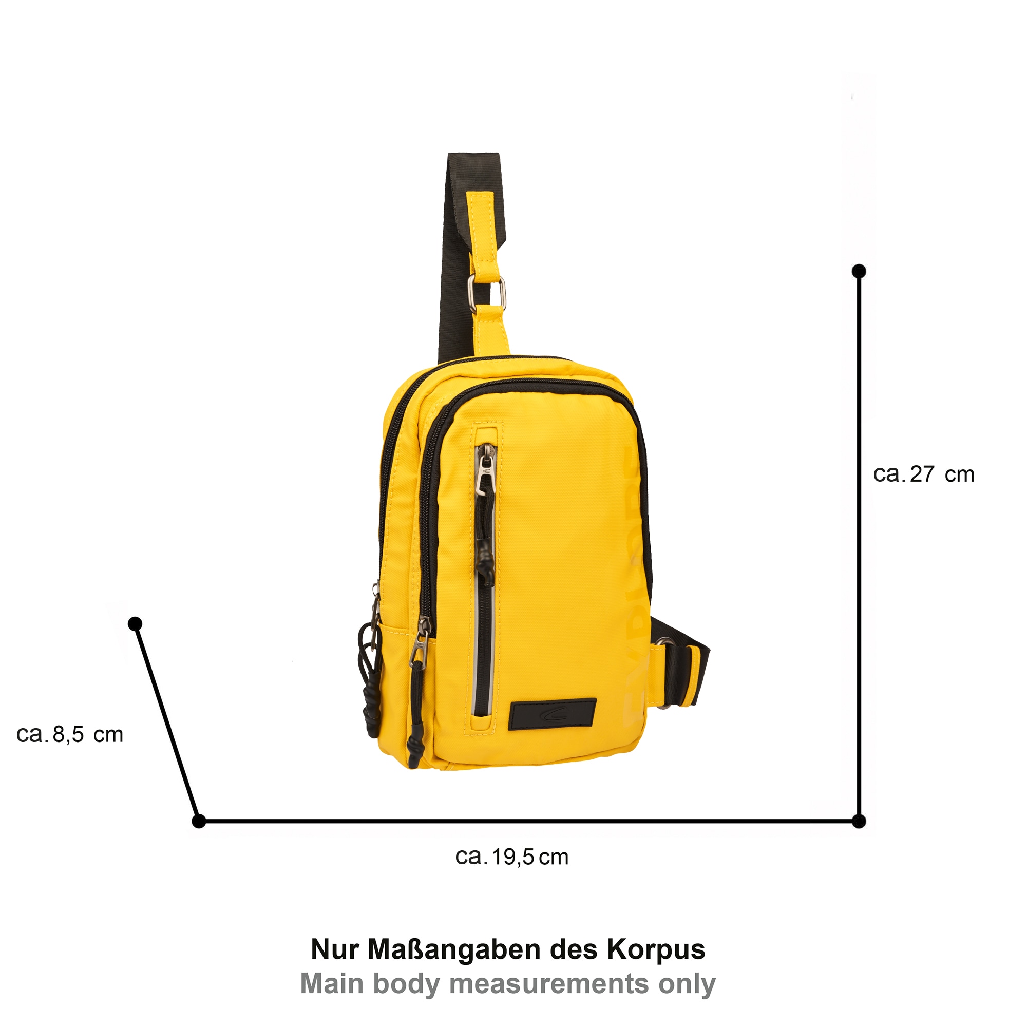 camel active Cityrucksack »Explore« wasserabweisendes recyceltes Nylon und reflektierende Reißverschlüsse