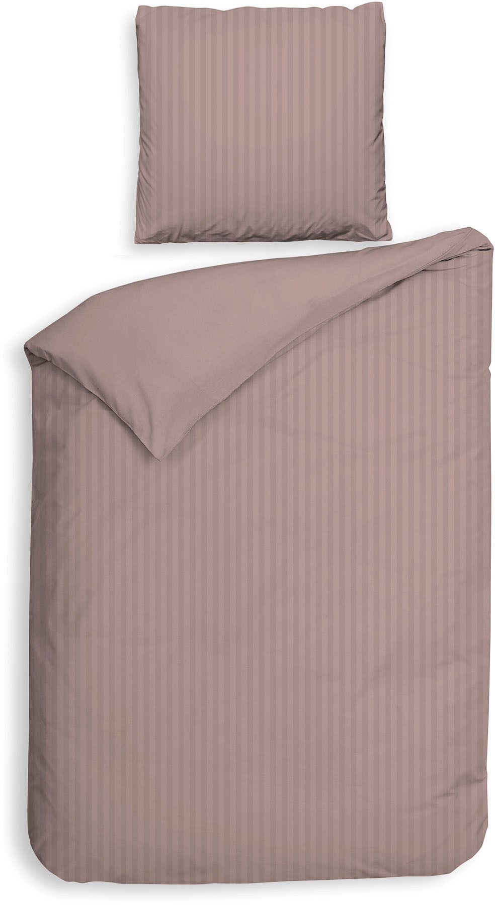 Heckett & Lane Bettwäsche »Banda« 2 Stk. tlg. hochwertiges Mako-Satin, Stre günstig online kaufen