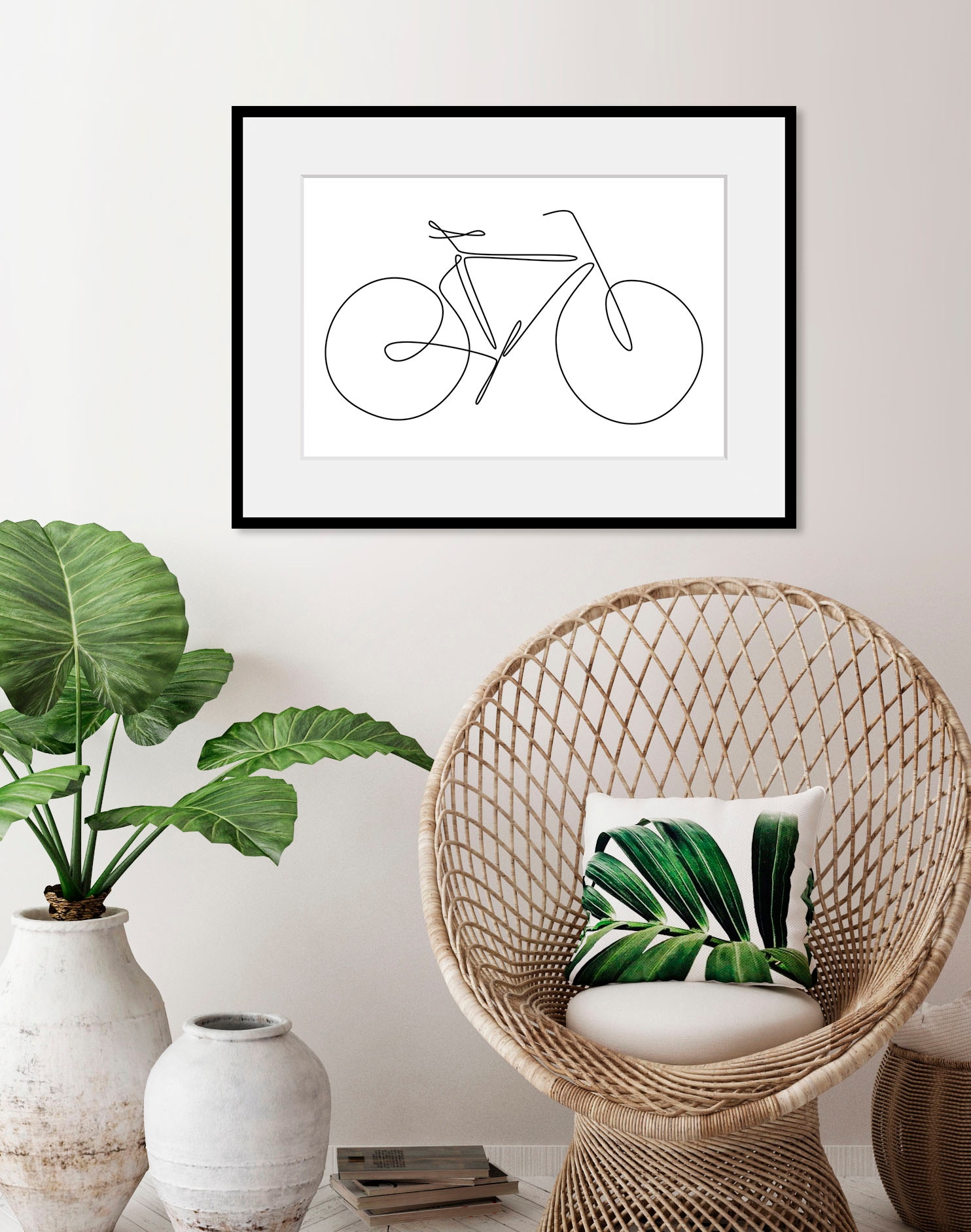 queence Bild »I want to ride my bicycle«, Fahrräder-Fahrzeuge-Kunst-Schwarz günstig online kaufen