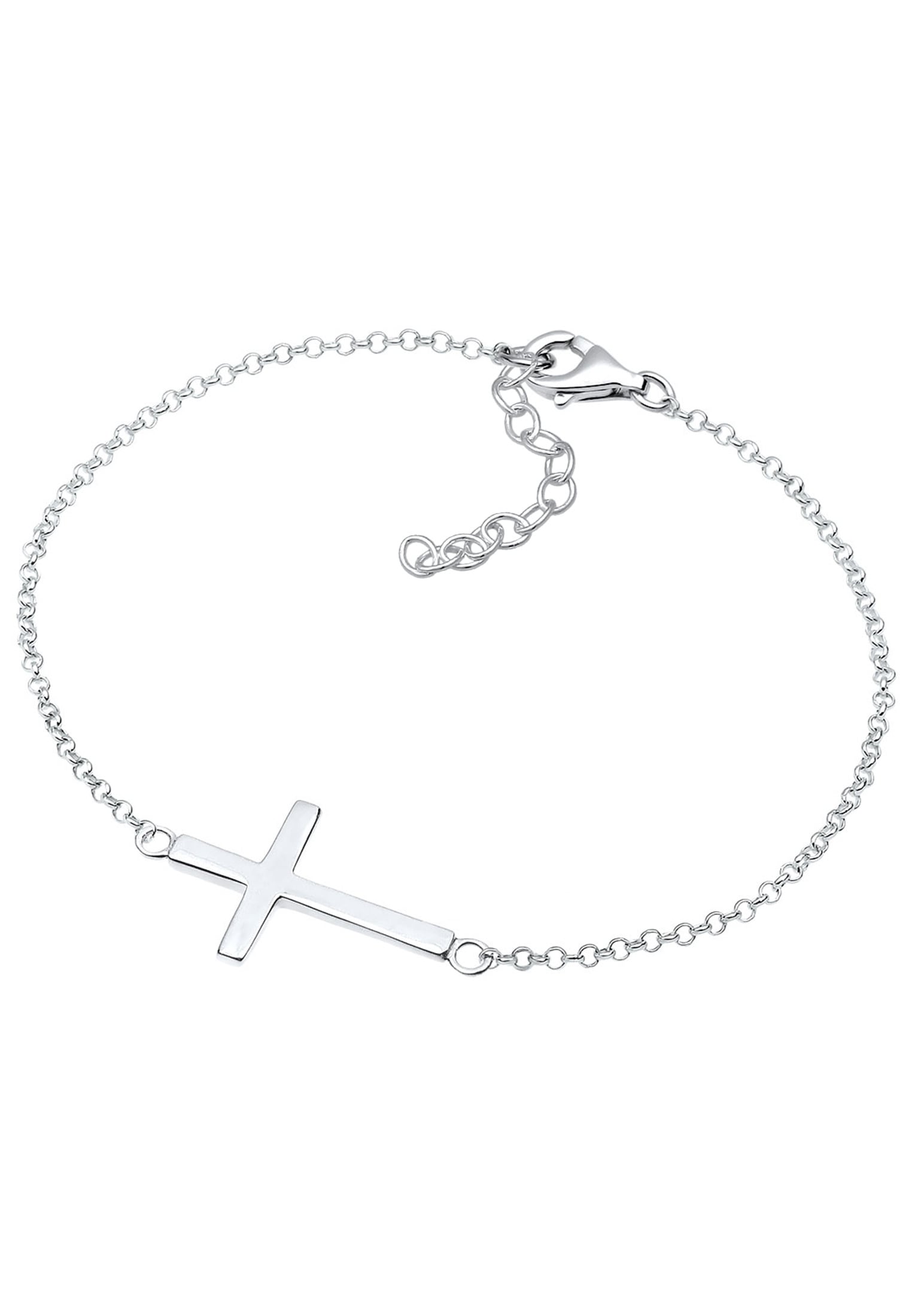 Elli Armband »Kreuz Horizontal Schlicht 925 Silber«