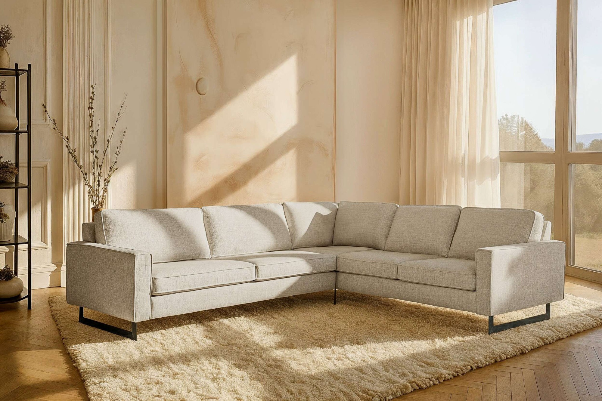 Home affaire Ecksofa »Pinto, XXL, 250/290 cm, langer Schenkel, Ottomane« Co günstig online kaufen