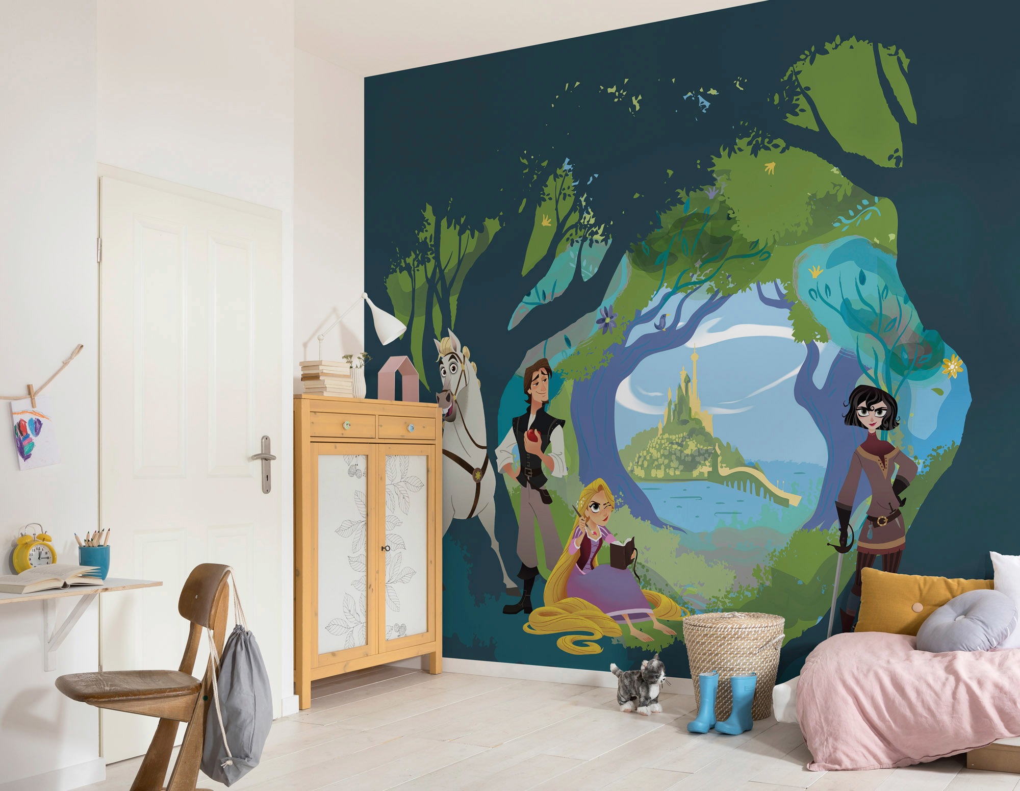 Komar Vliestapete »Digitaldruck Vlies - Tangled - Größe 350 x 280 cm«, bedruckt, Kinderzimmer