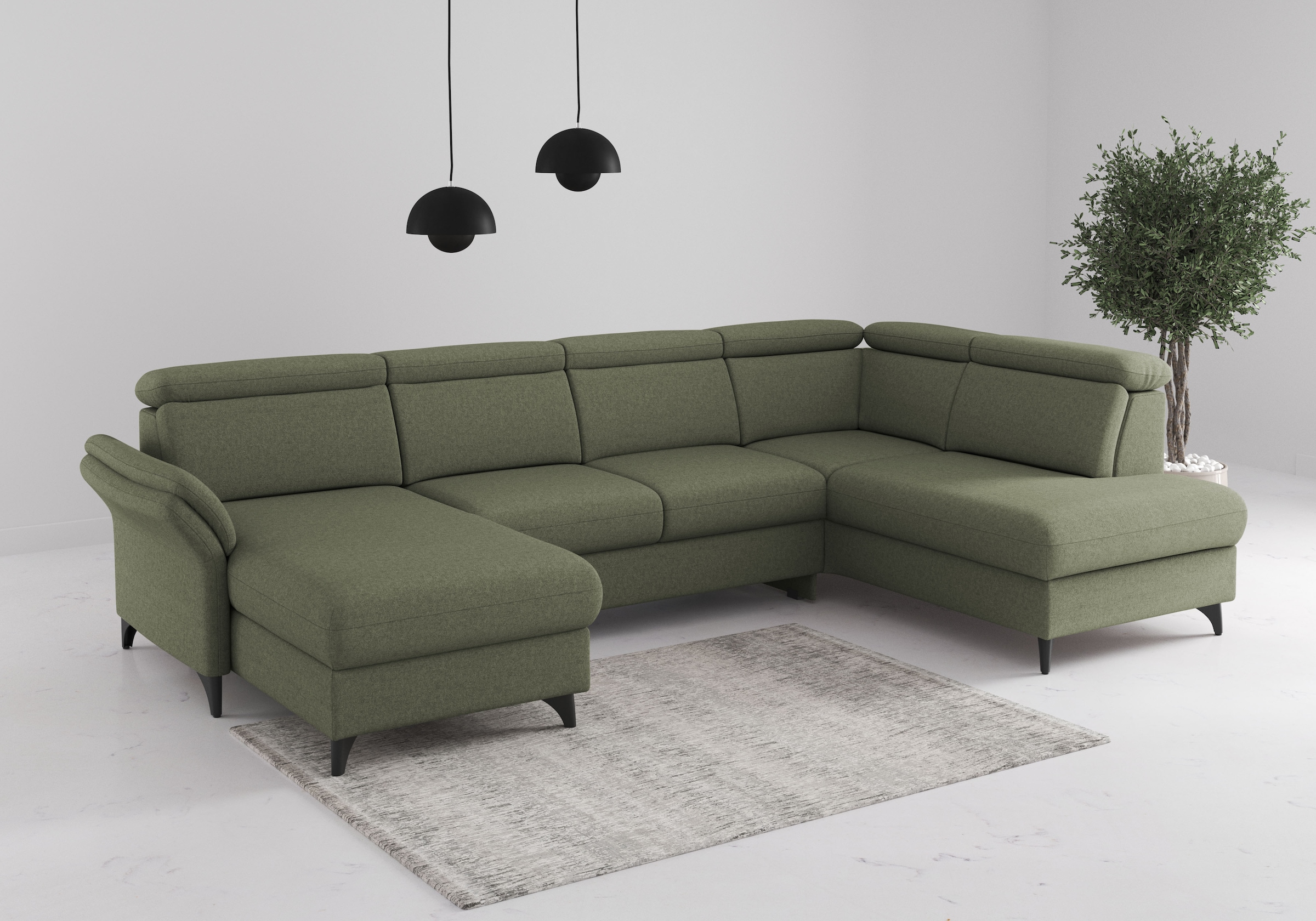 sit&more Wohnlandschaft »Glendale, U-Form« inkl. Kopfteilverstellung,wahlwe günstig online kaufen