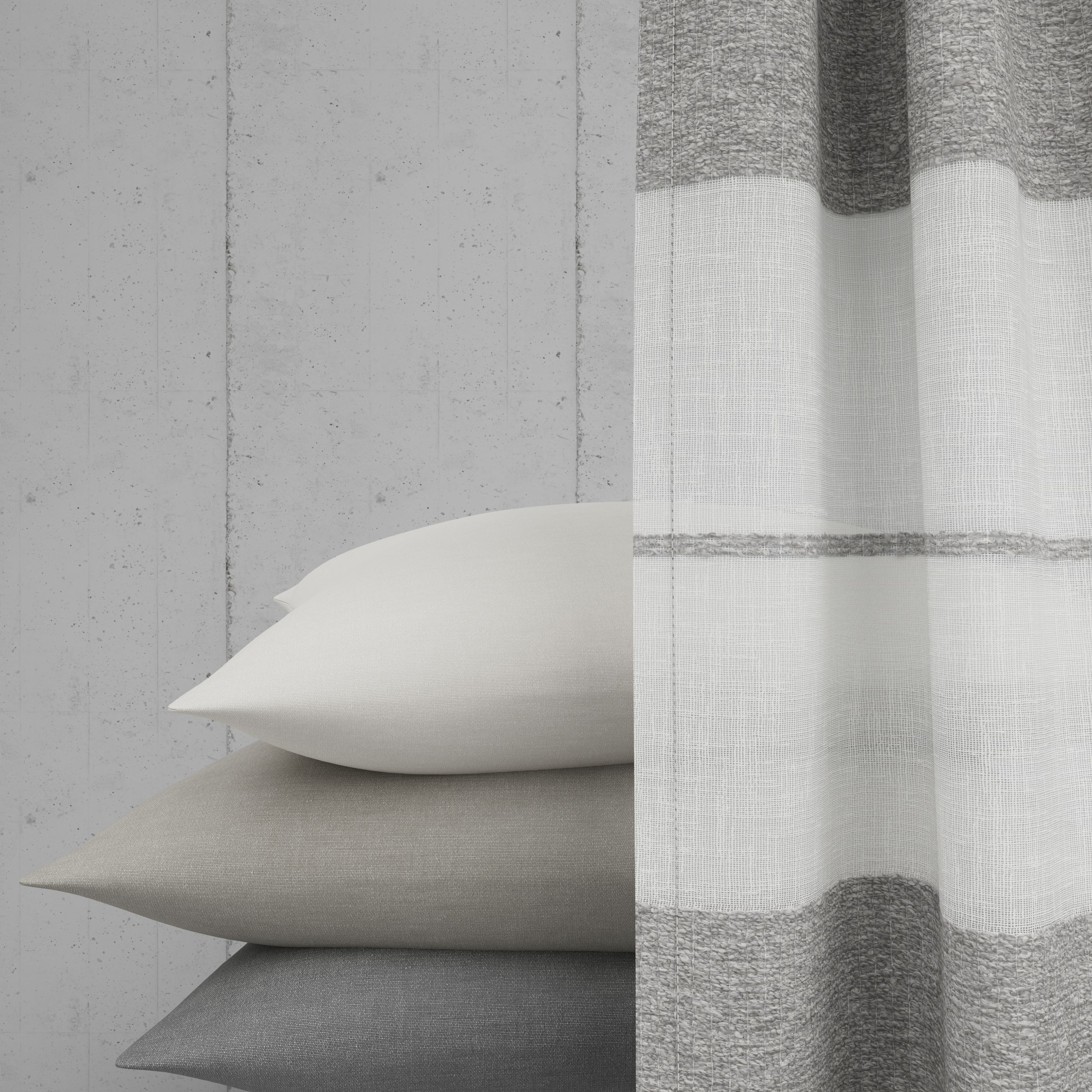 Neutex for you! Vorhang »FENJA« Multifunktionsband 1 Stk. tlg. Halbtransparenter Jacquardstoff mit Streifenstruktur